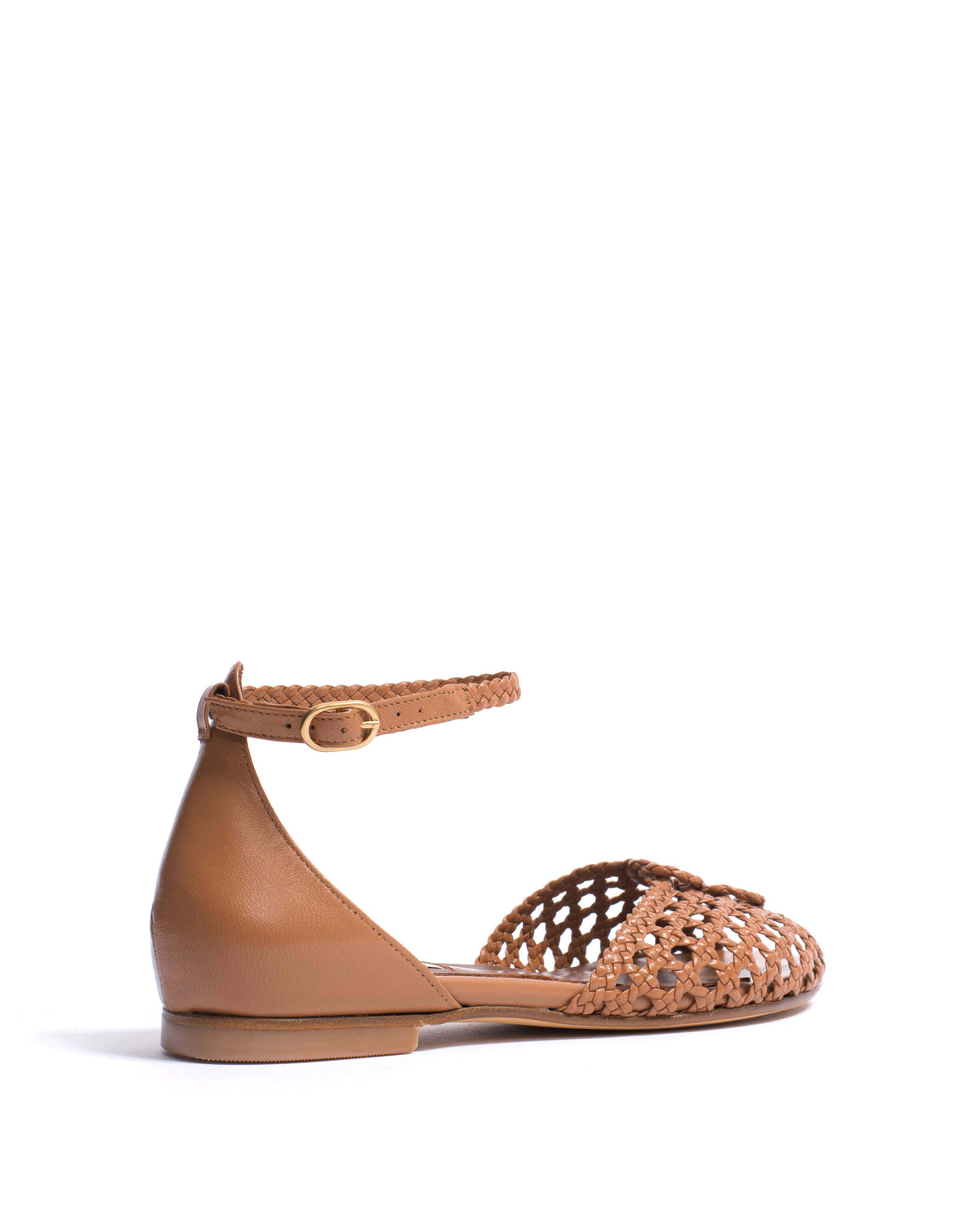 Lucy 10 hand-braided Hand-braided leather Caramel