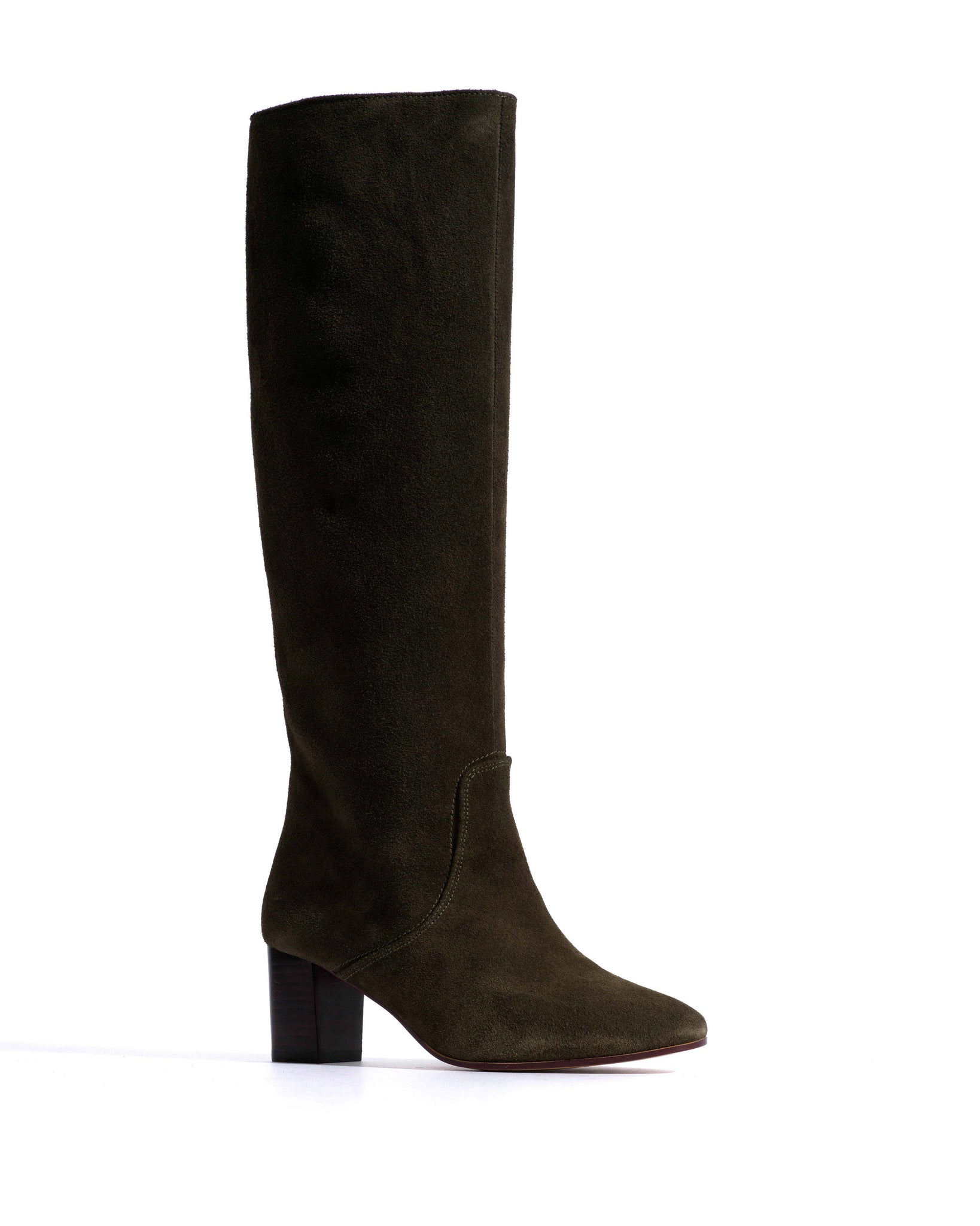 Henriette 60 Calf Suede Moss Green