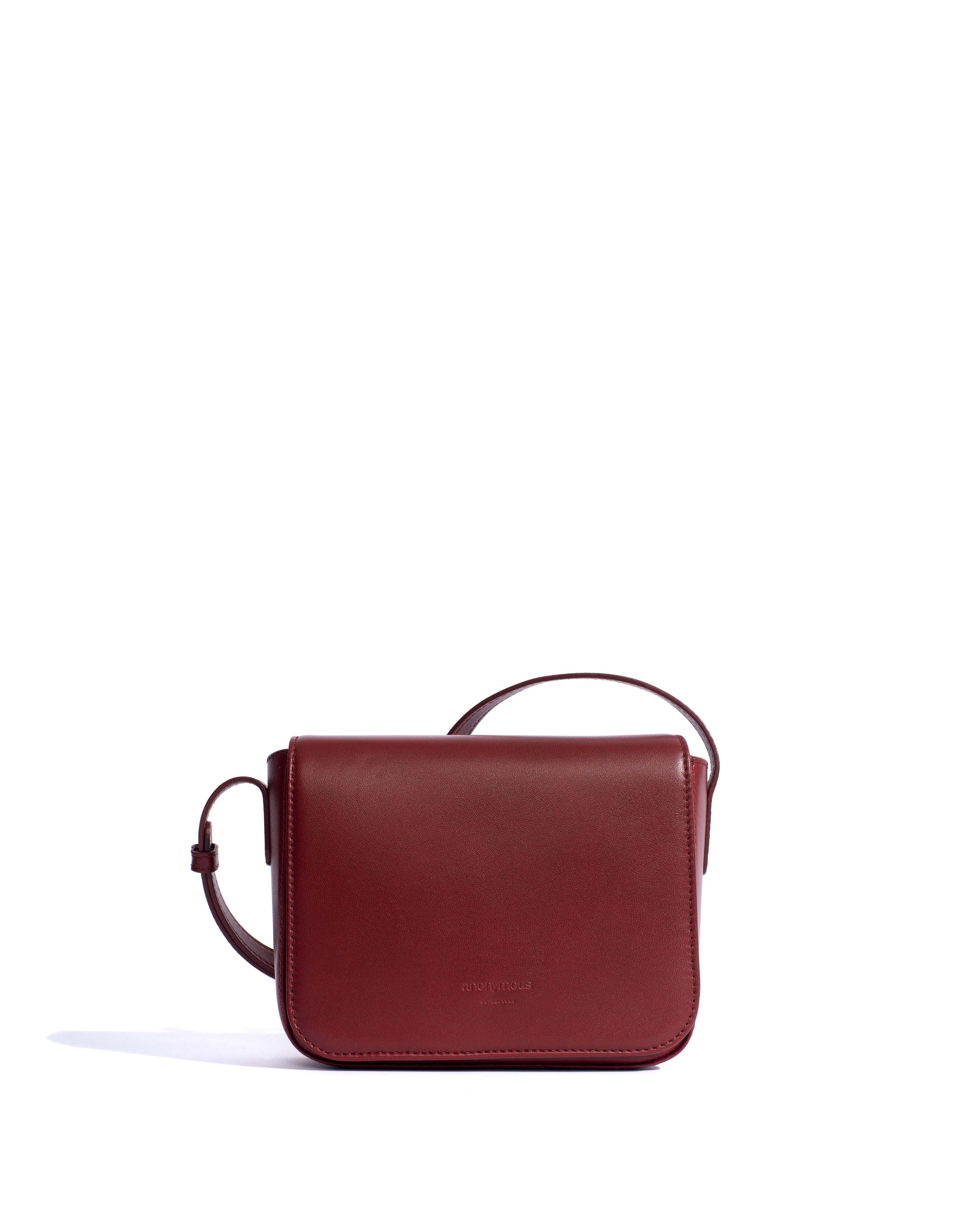 Sicha interlace crossover bag Shiny lamb Pomegranate
