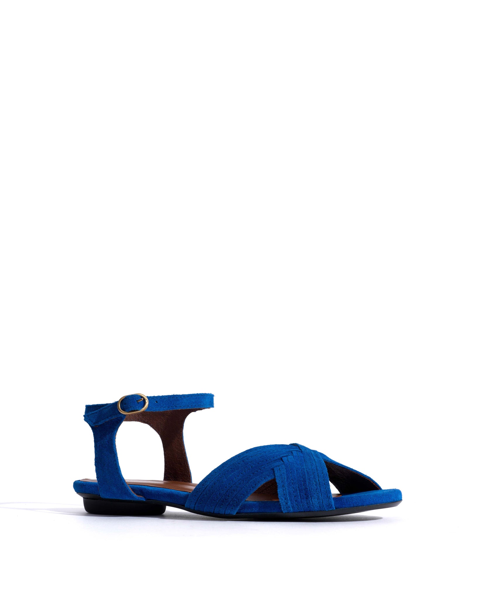 Niabi 10 Calf suede Electric blue - Anonymous Copenhagen Flat sandals