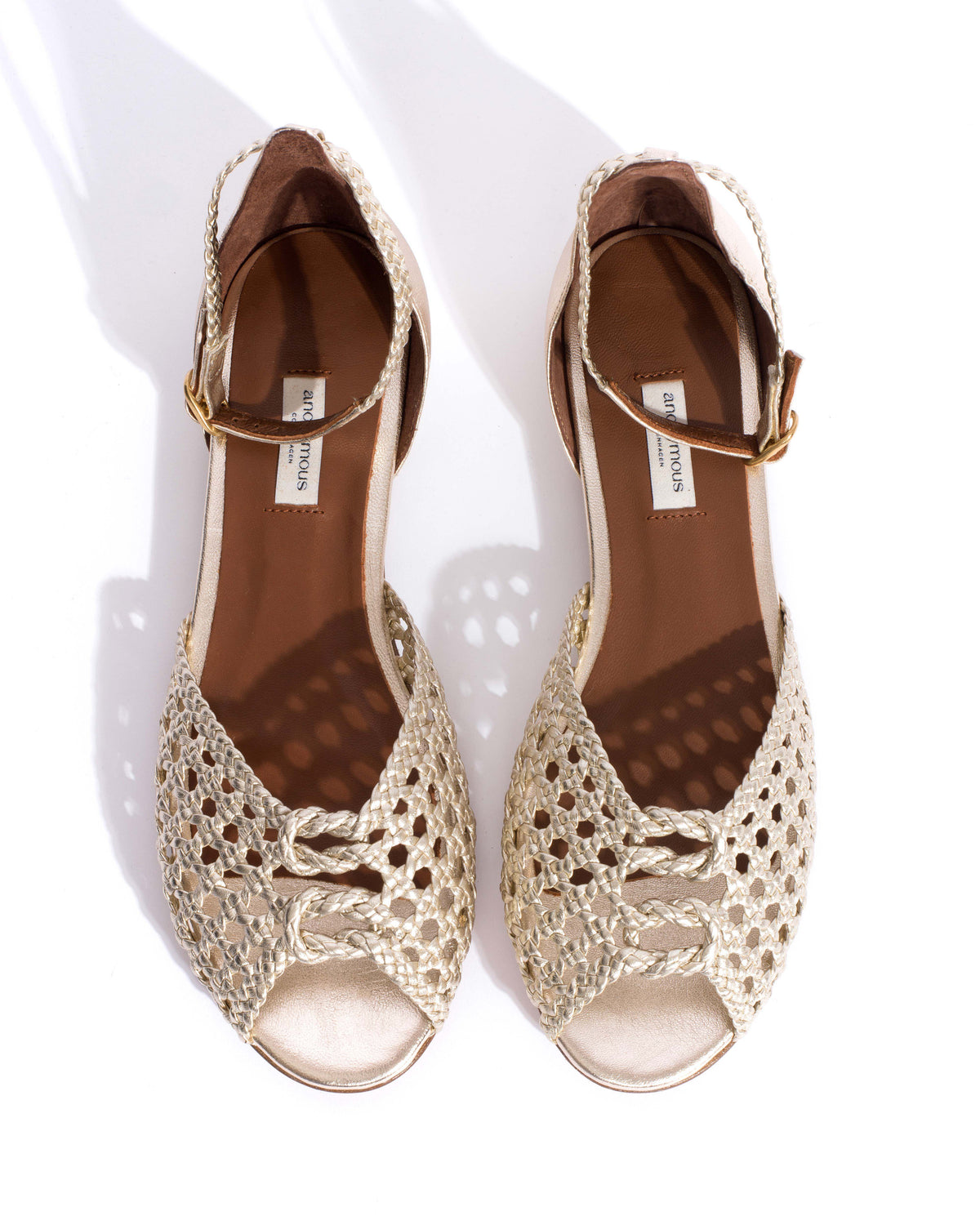 Lucy 10 hand-braided Hand-braided leather Champagne