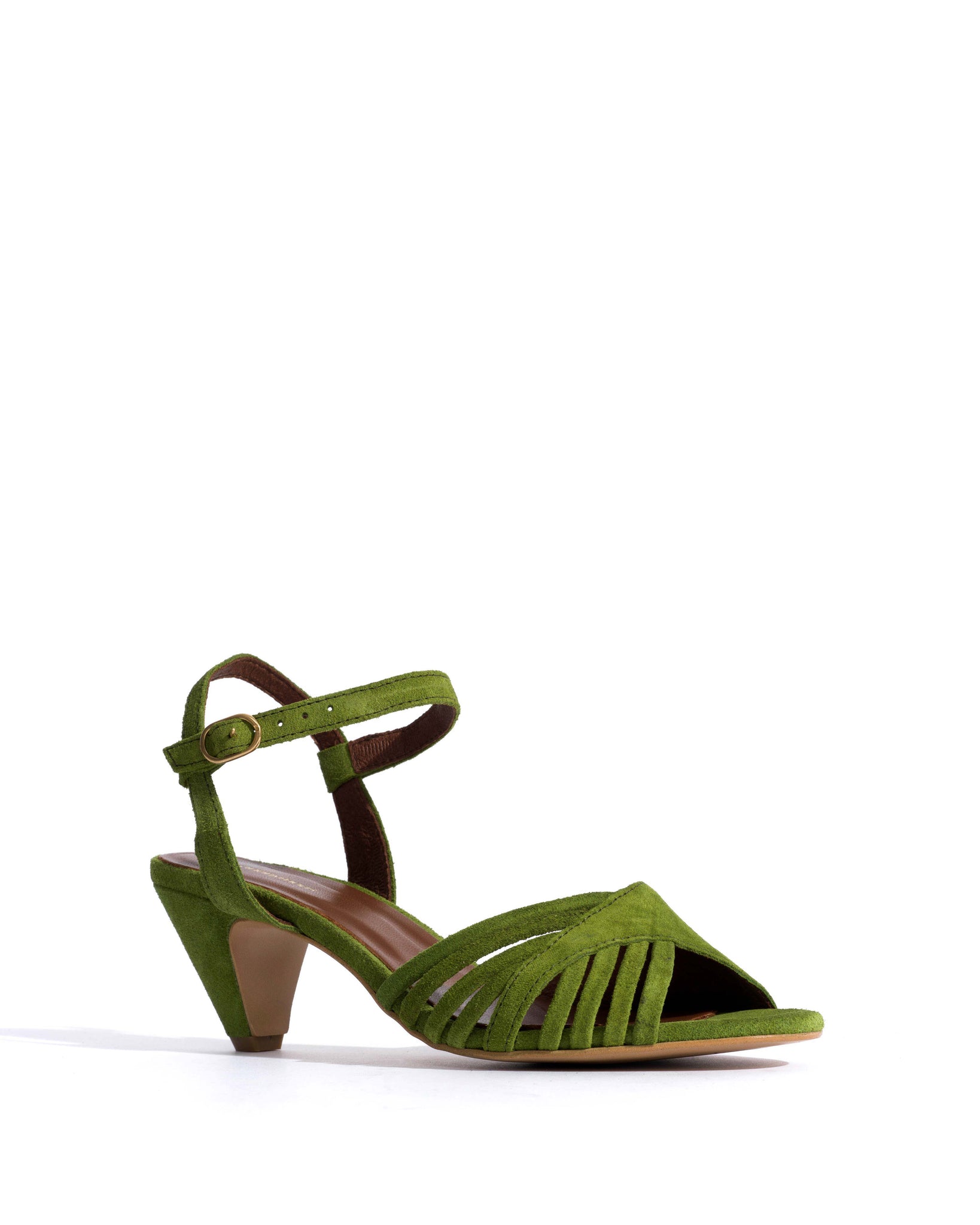 Hermine Calf suede Grass green - Anonymous Copenhagen Heels