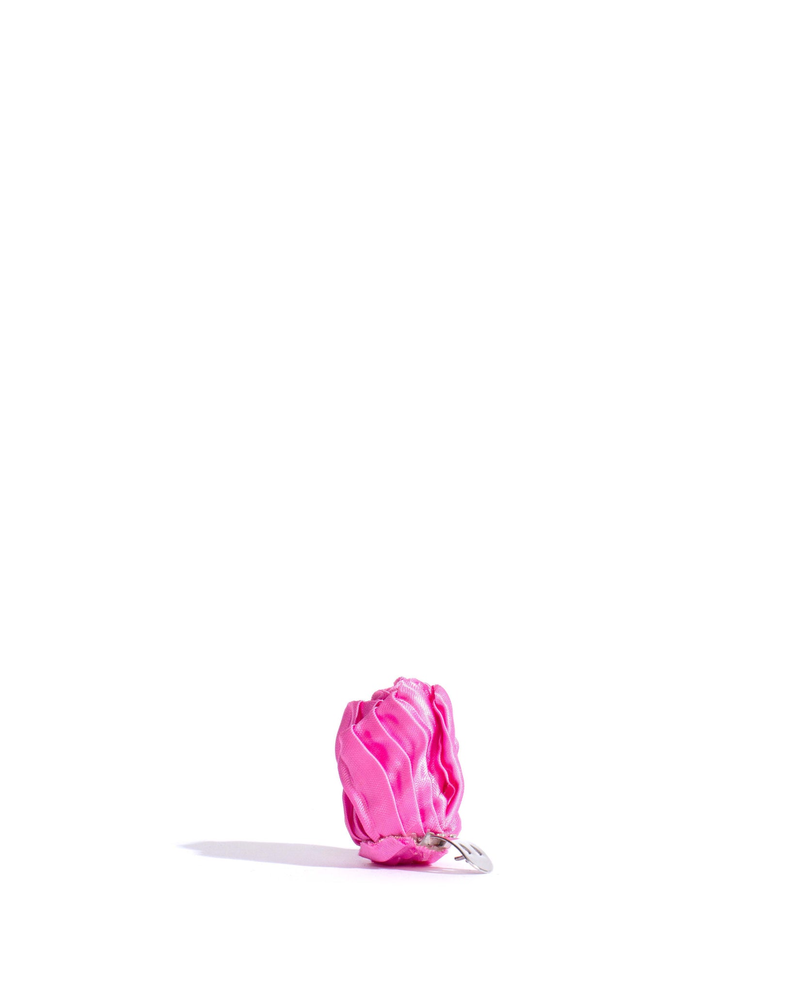Tulip shoe clip Pleated satin Raspberry sorbet