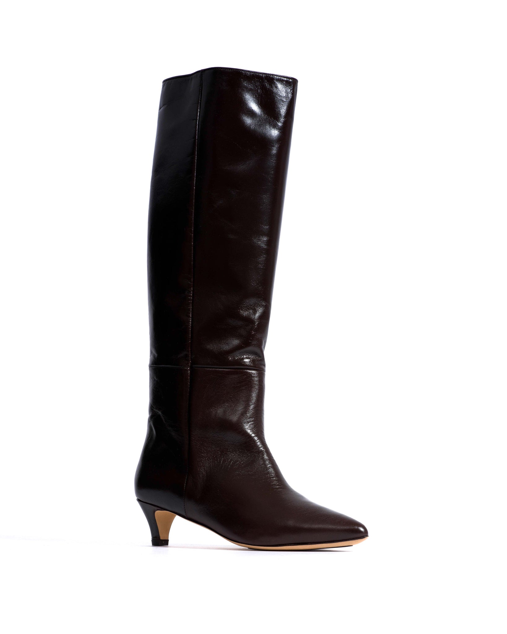 Cecilia 40 stiletto Crinkled soft calf Espresso brown