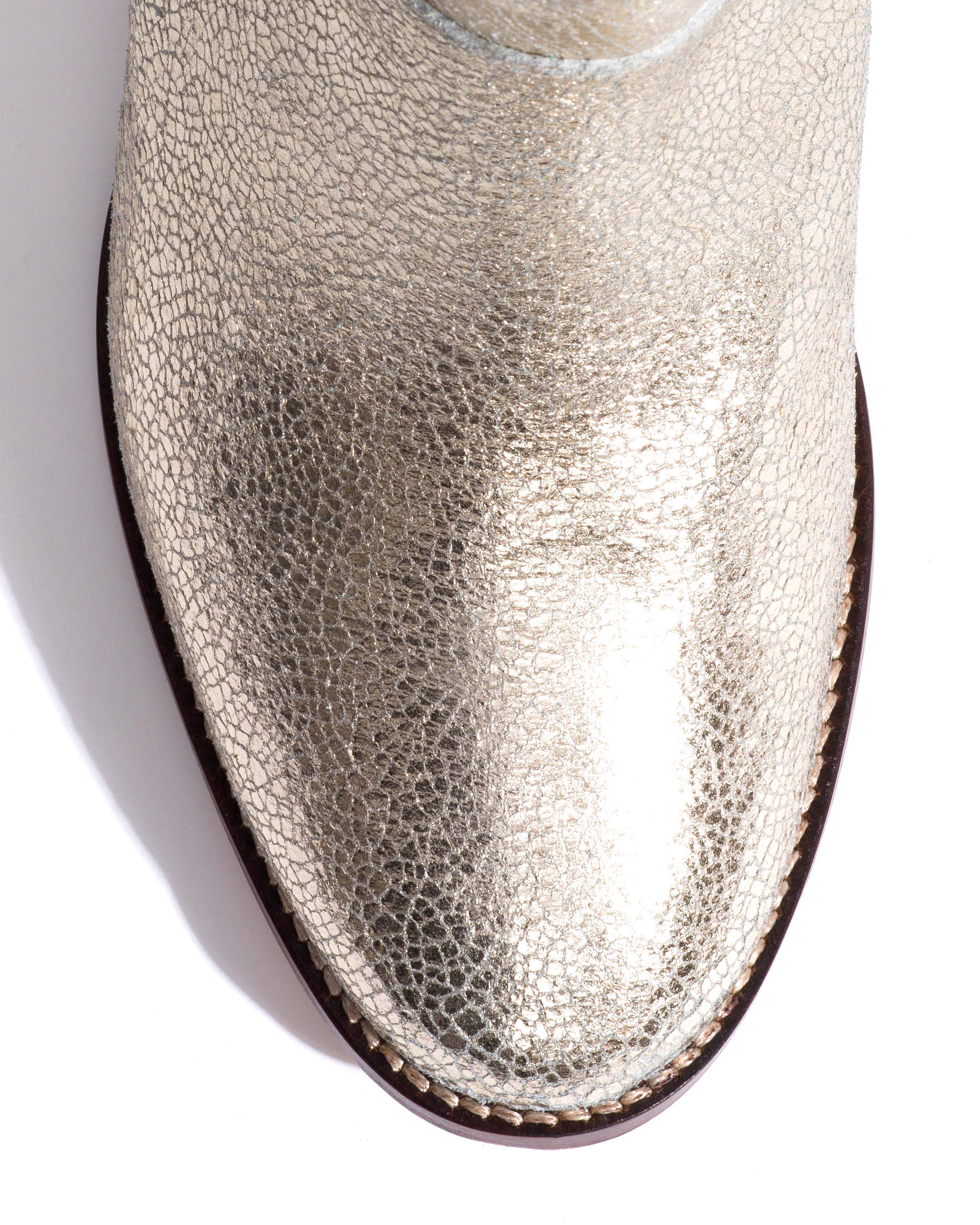 Hirah 55 Crackled metallic goat Champagne