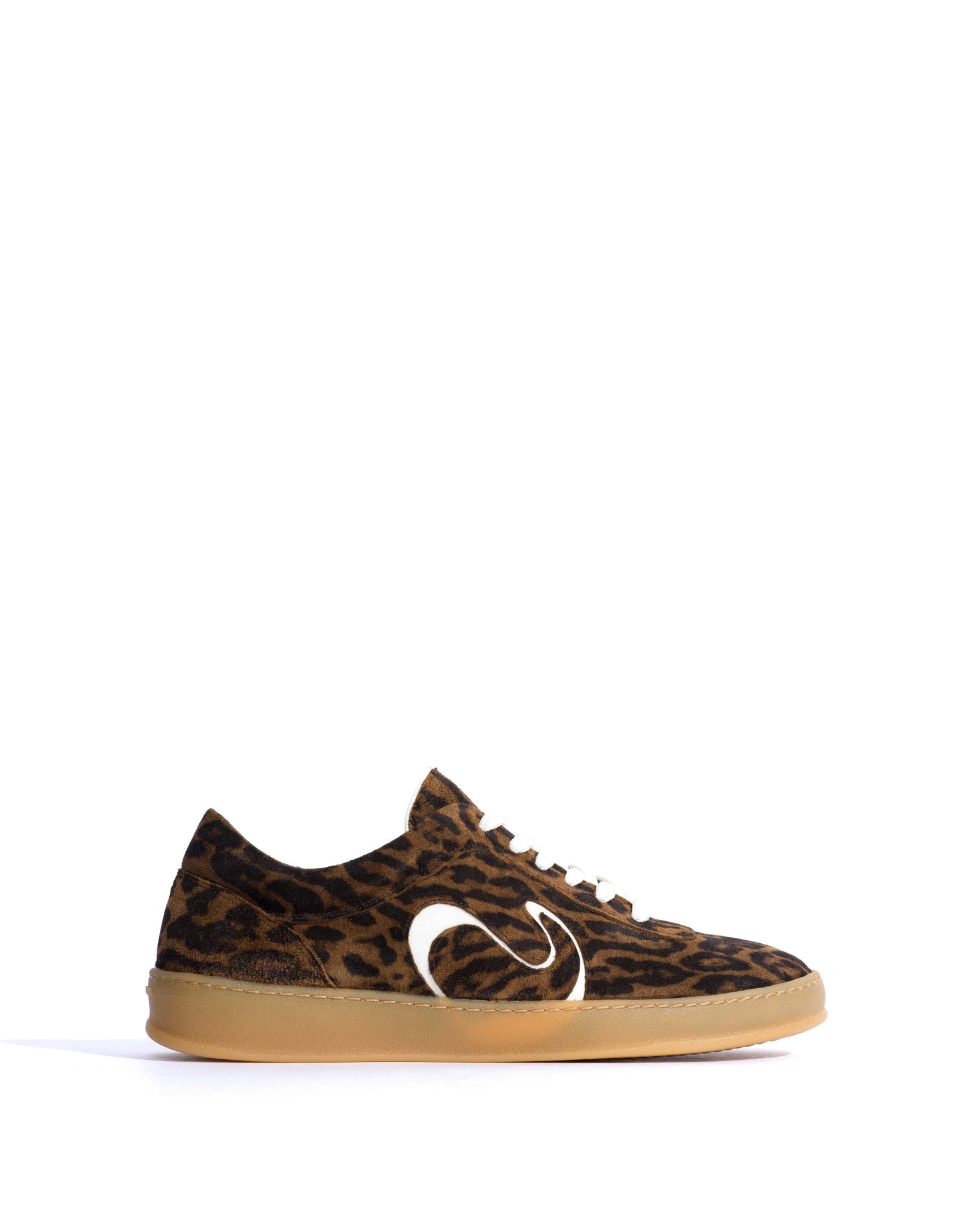 Blaire Calf suede print & polished soft calf Jaguar & white sand