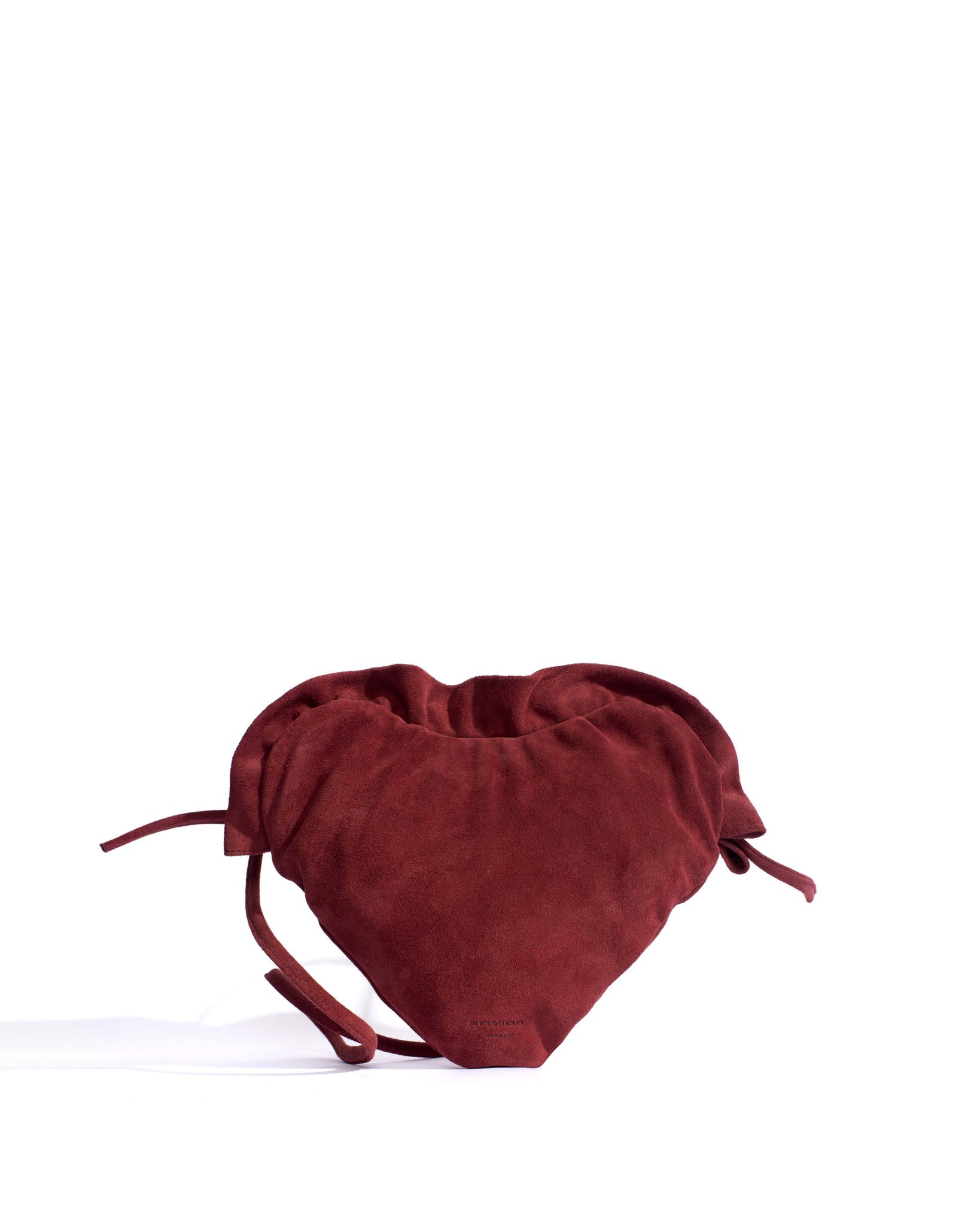 Zally heart bag Calf suede Pomegranate - Anonymous Copenhagen Bags