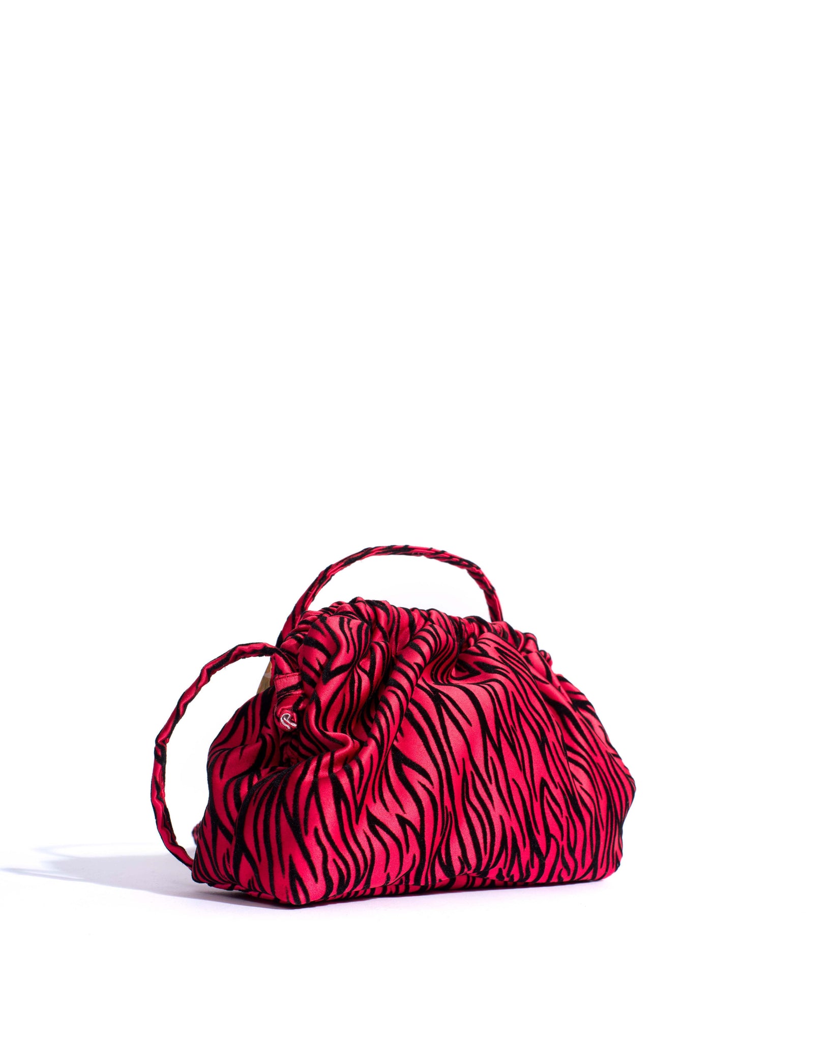 Hally petite cloud bag Satin velvet zebra Rouge red - Anonymous Copenhagen Bags