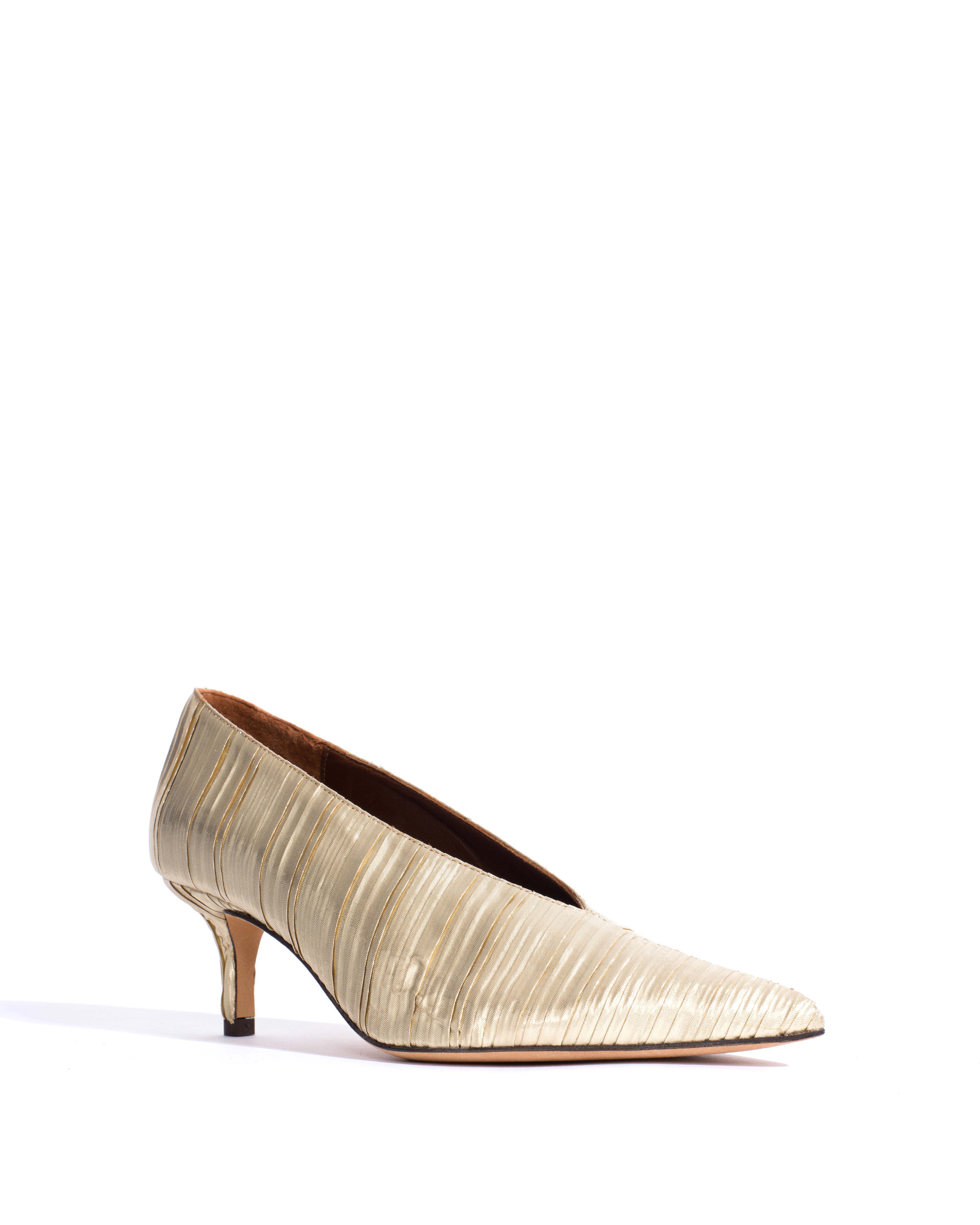 Phia 55 pin Pleated satin Champagne