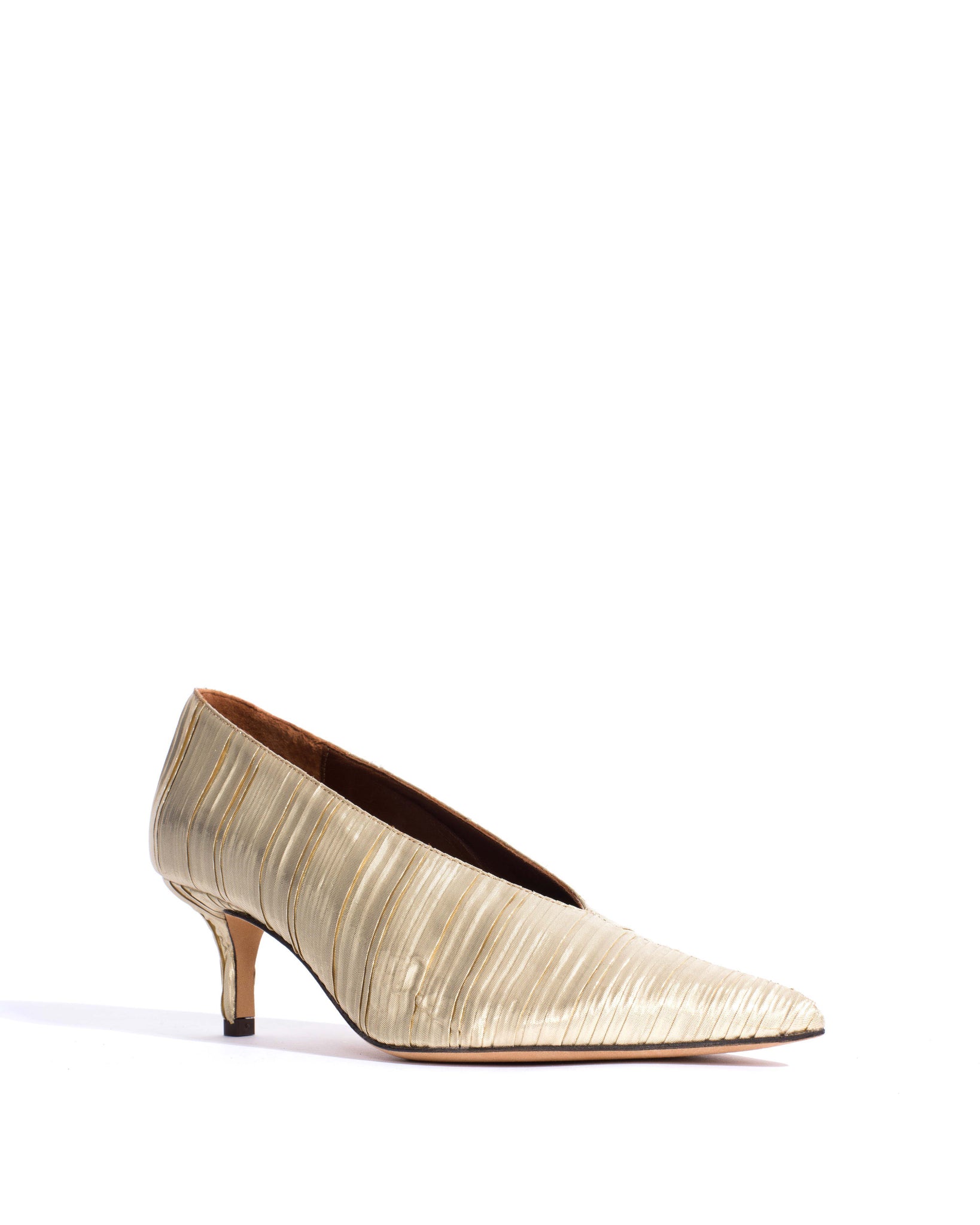 Phia 55 pin Pleated satin Champagne