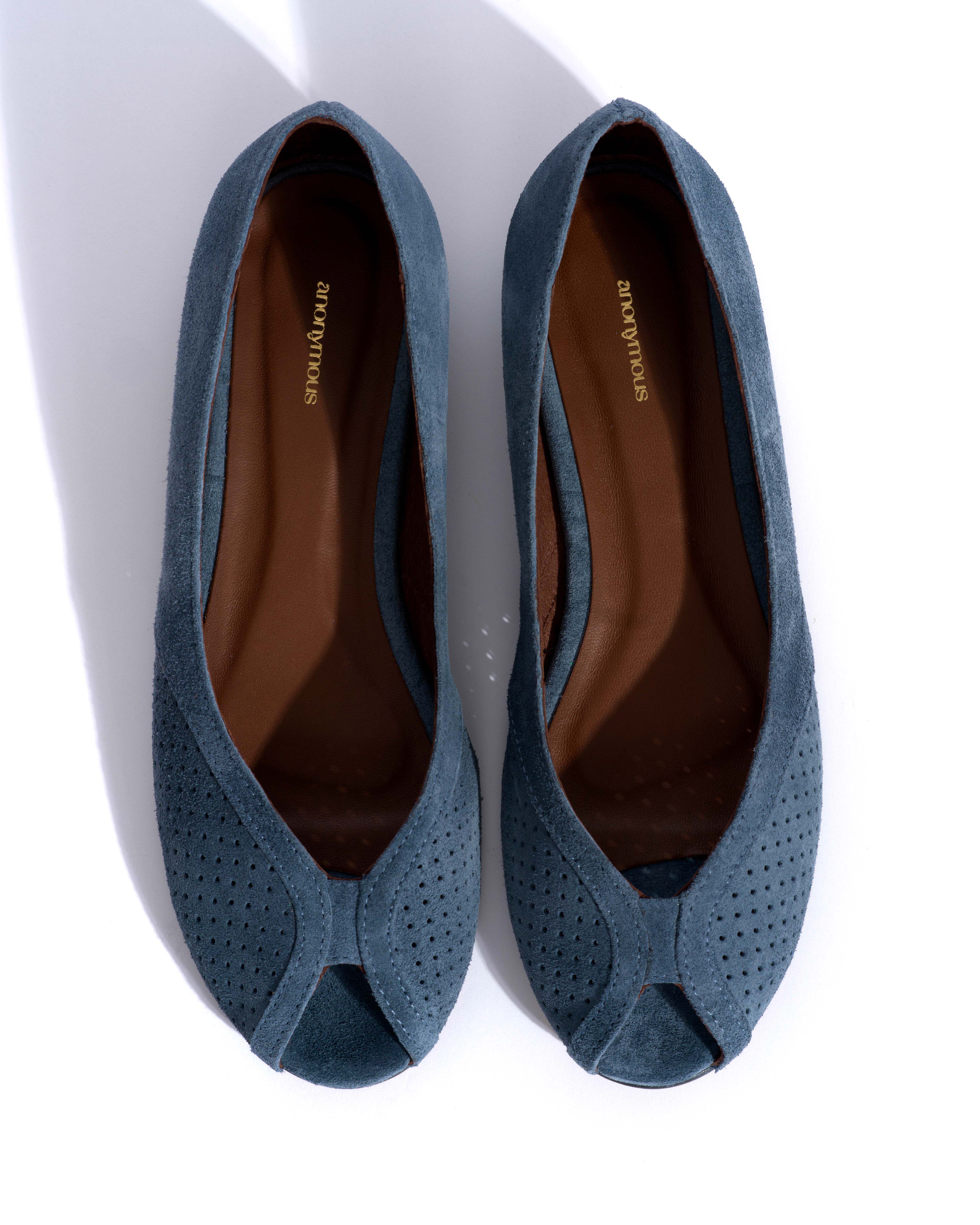 Tiffy Calf suede Denim blue