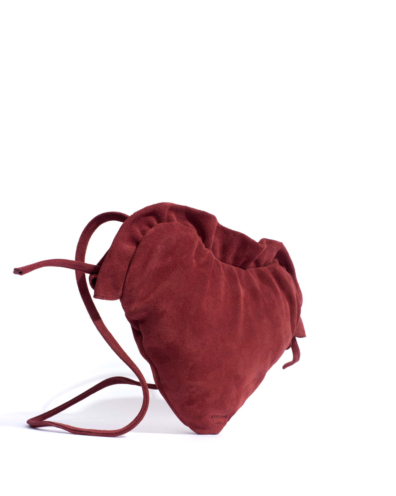 Zally heart bag Calf suede Pomegranate - Anonymous Copenhagen Bags