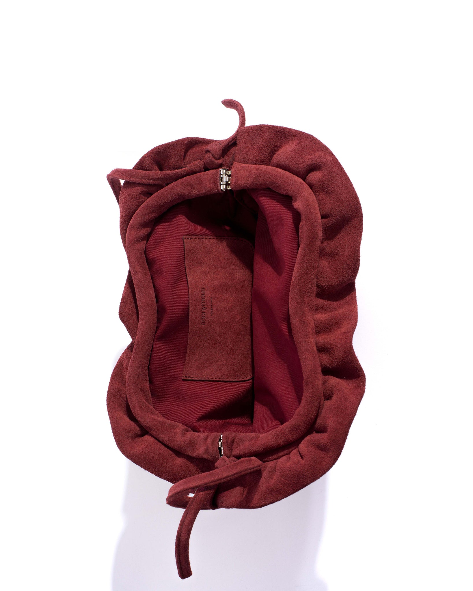 Zally heart bag Calf suede Pomegranate - Anonymous Copenhagen Bags