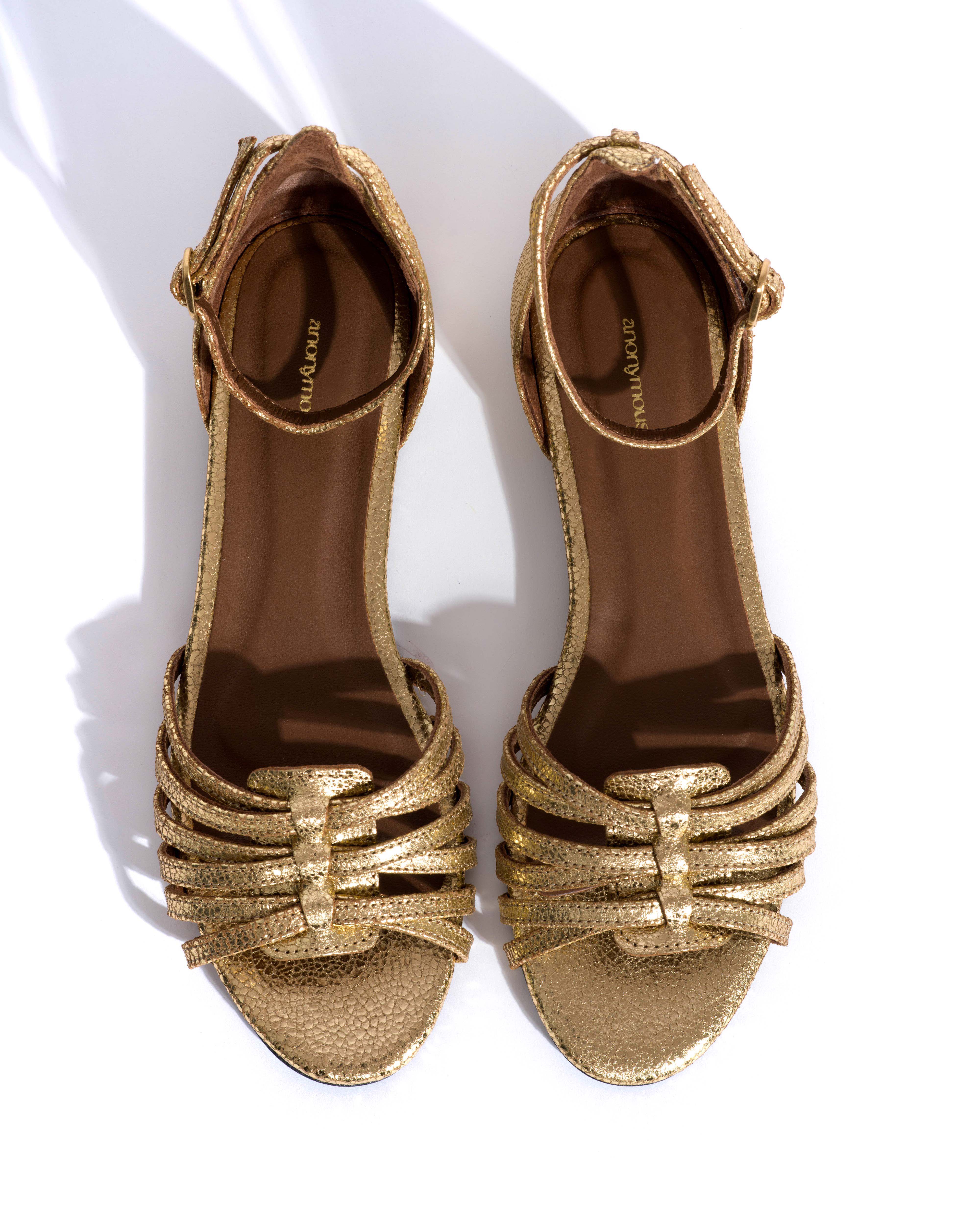 Mareike 10 Crackled metallic goat Gold