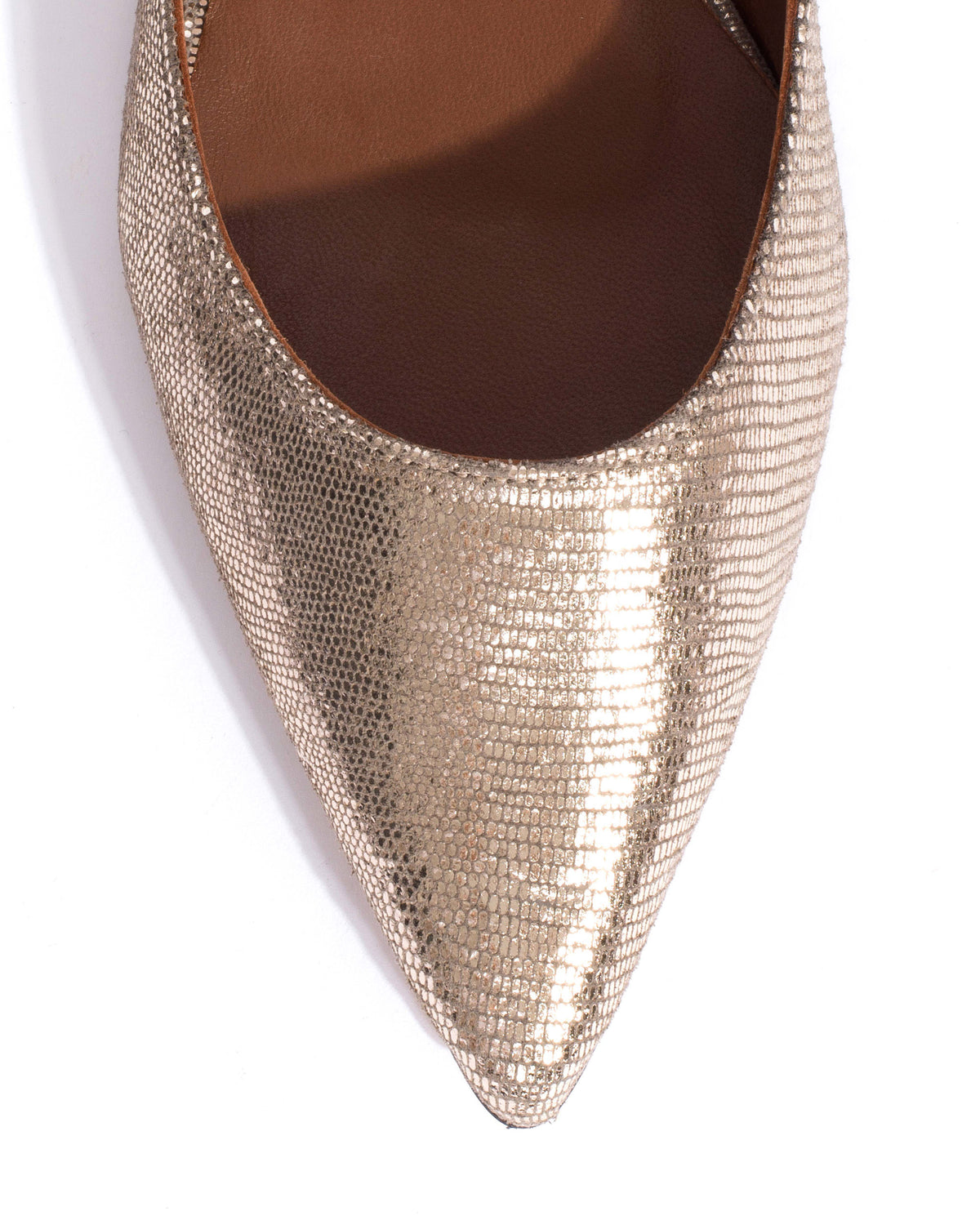 Fifi Lizard metallic goat Vintage champagne