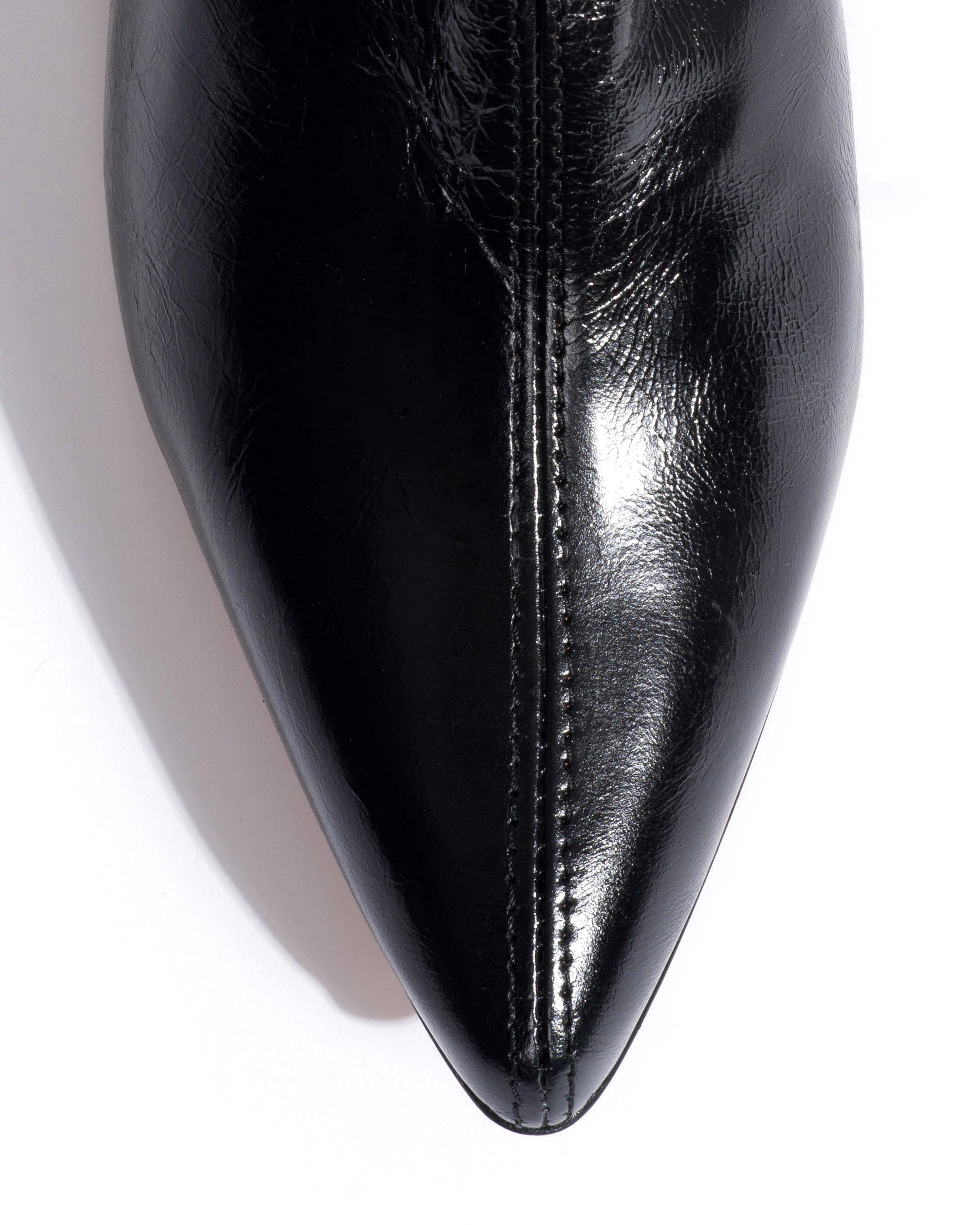 Sweeney 40 stiletto Crinkled soft calf Black