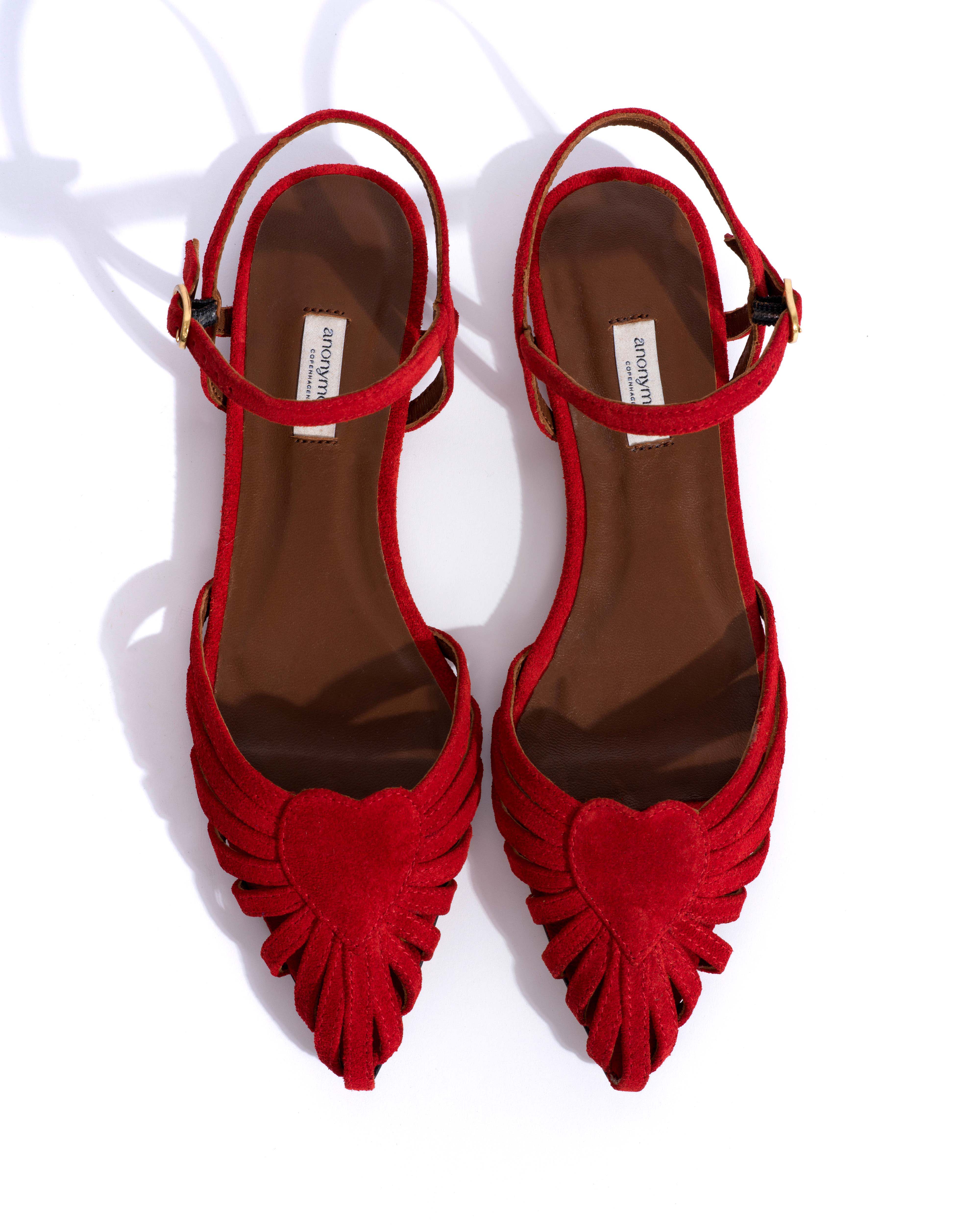 Keesha 10 Calf suede Ruby red