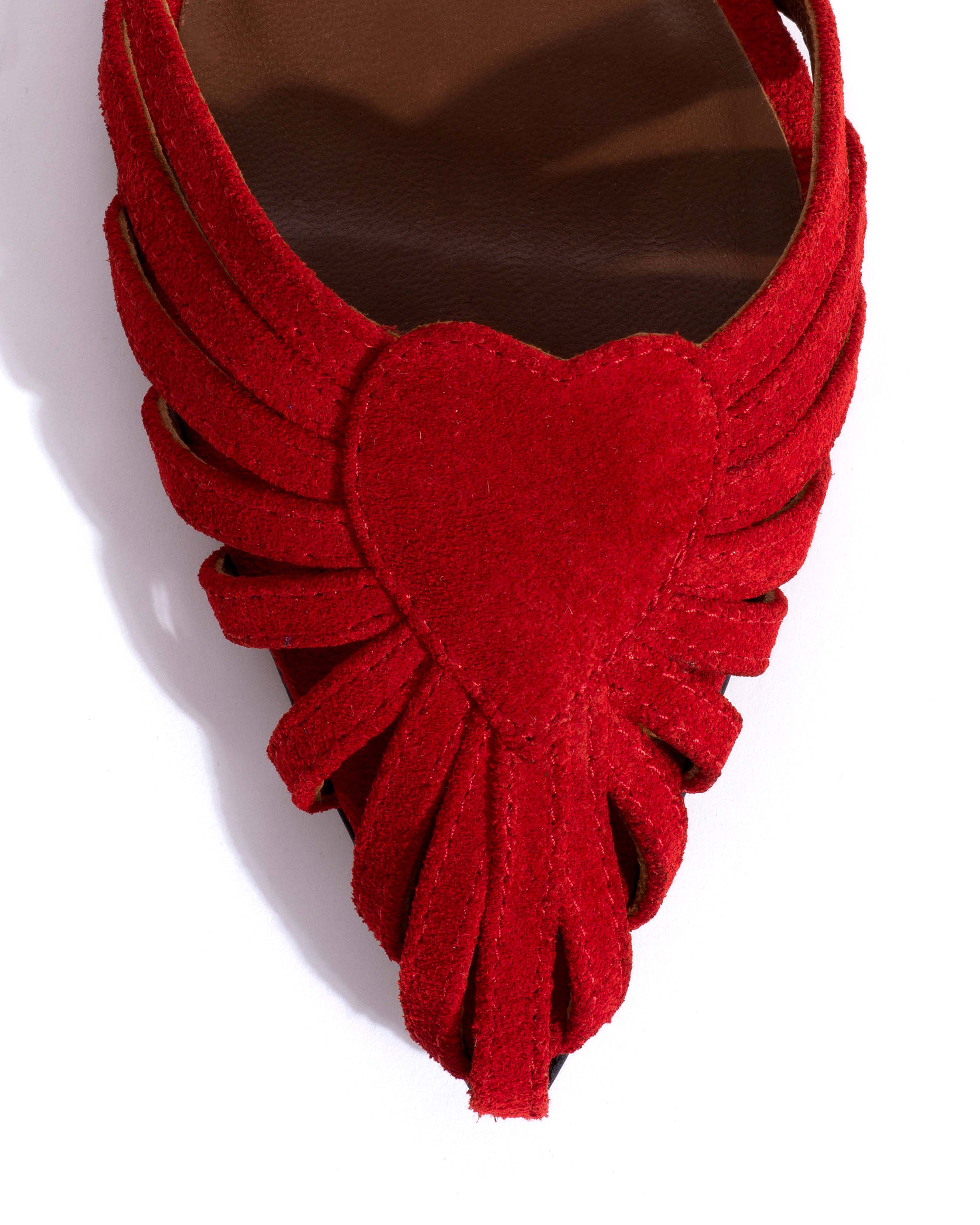 Keesha 10 Calf suede Ruby red