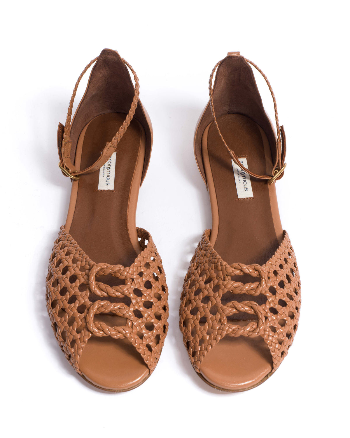 Lucy 10 hand-braided Hand-braided leather Caramel