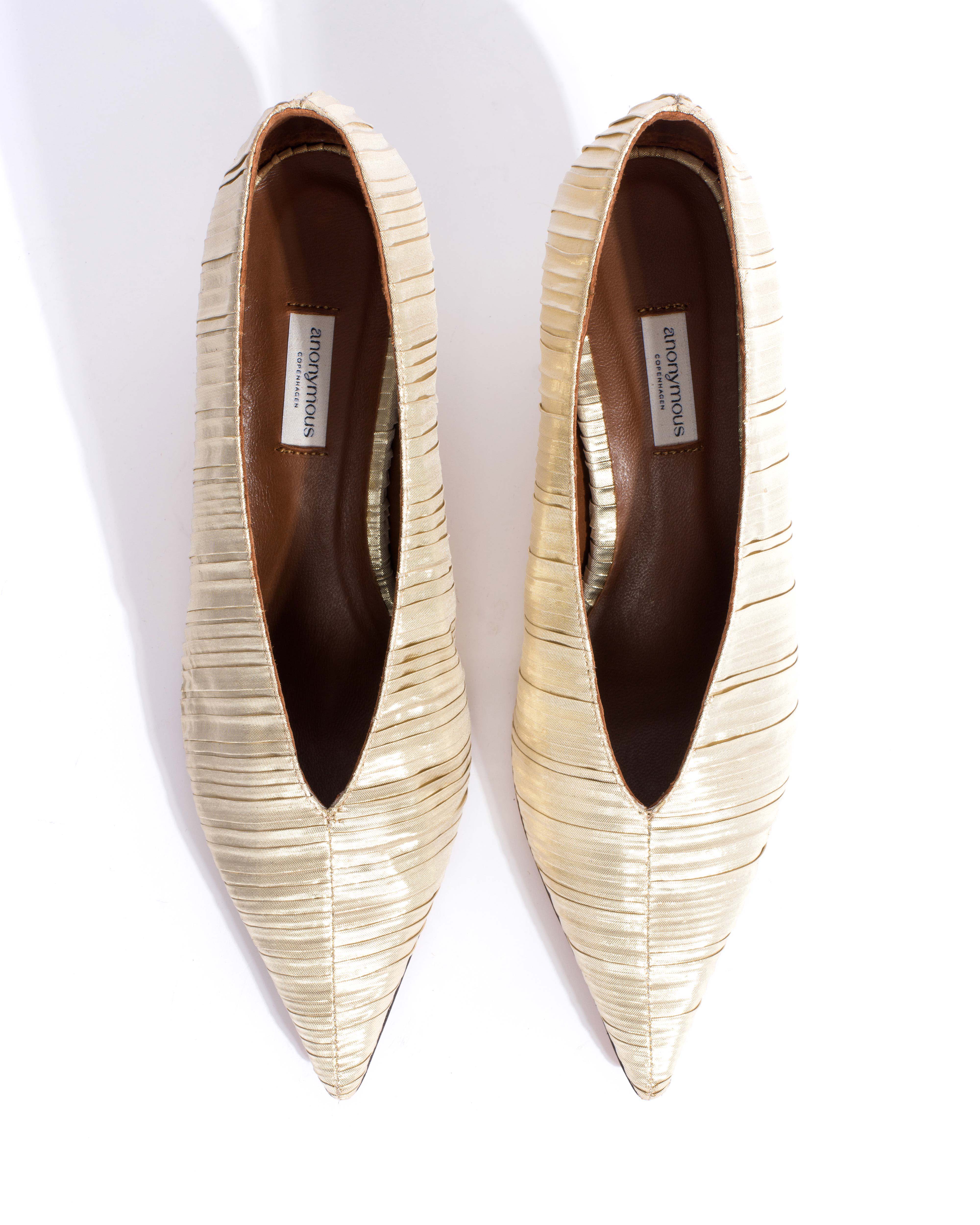 Phia 55 pin Pleated satin Champagne