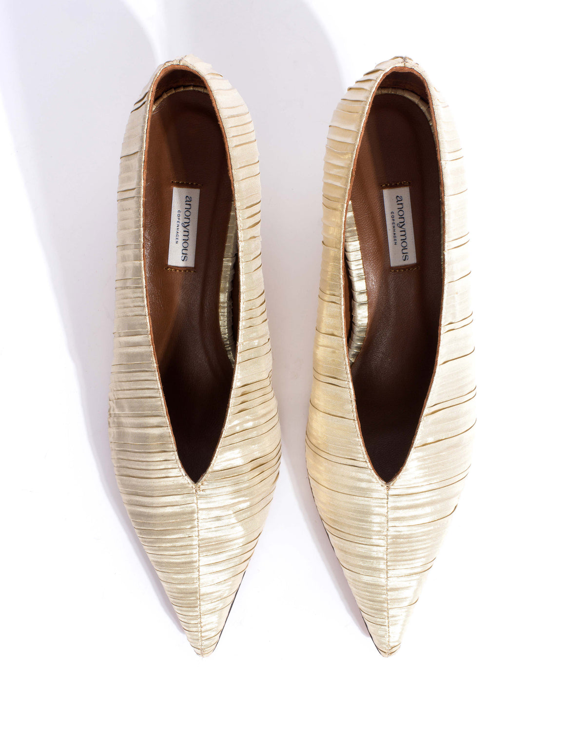 Phia 55 pin Pleated satin Champagne