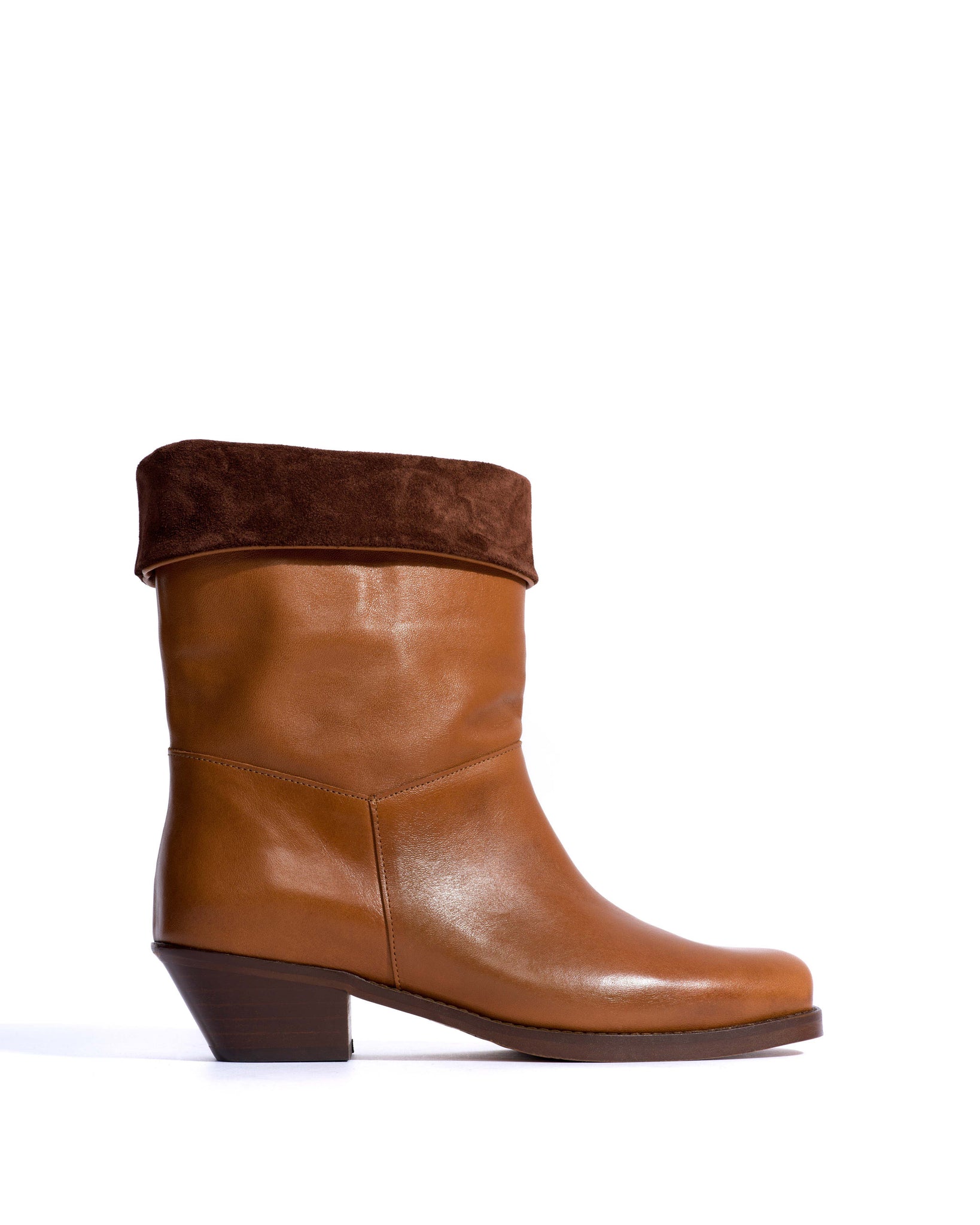 Patricia Vegetal soft calf & suede leather Cinnamon & chocolate - Anonymous Copenhagen Ankle boots