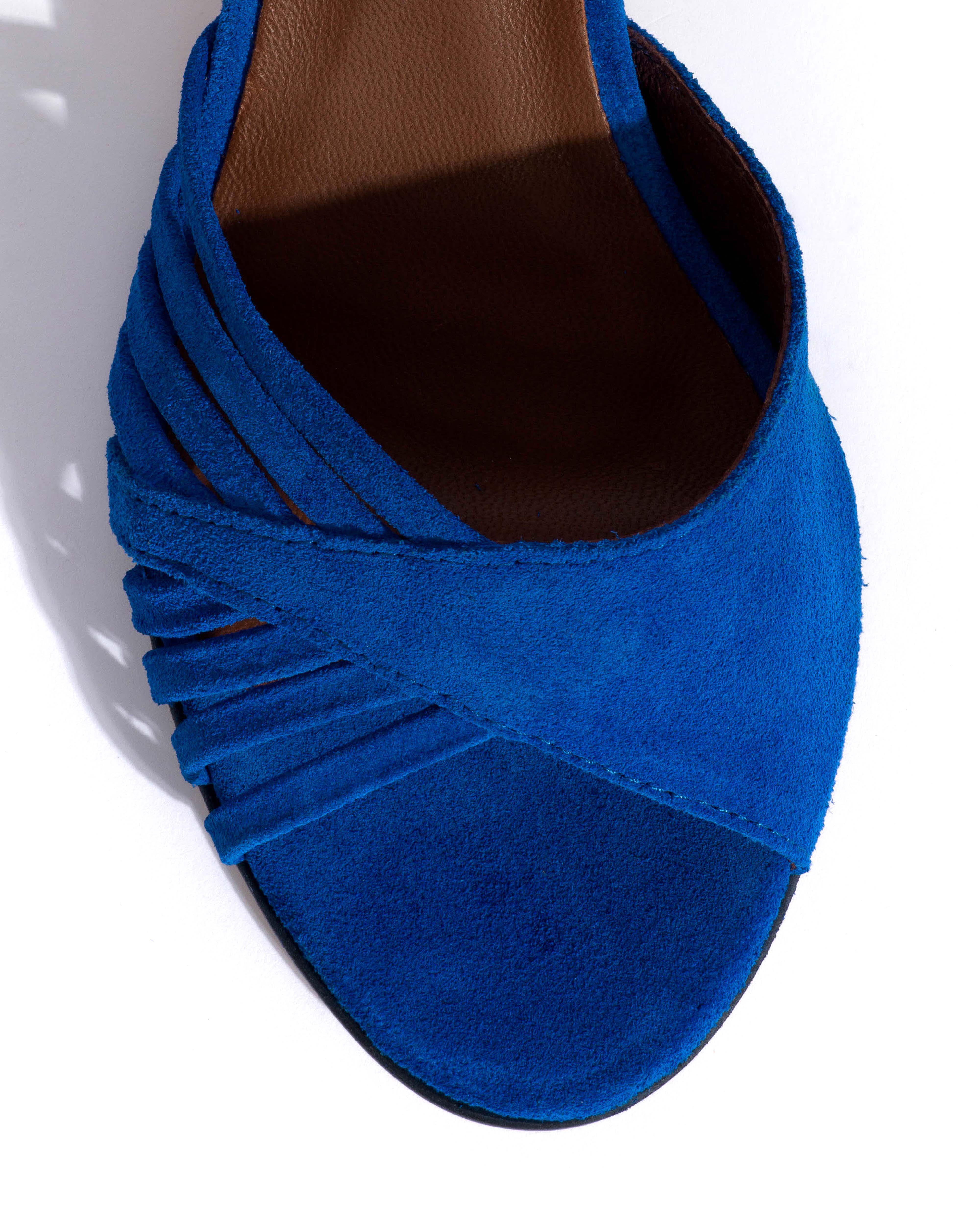 Hermine Calf suede Electric blue