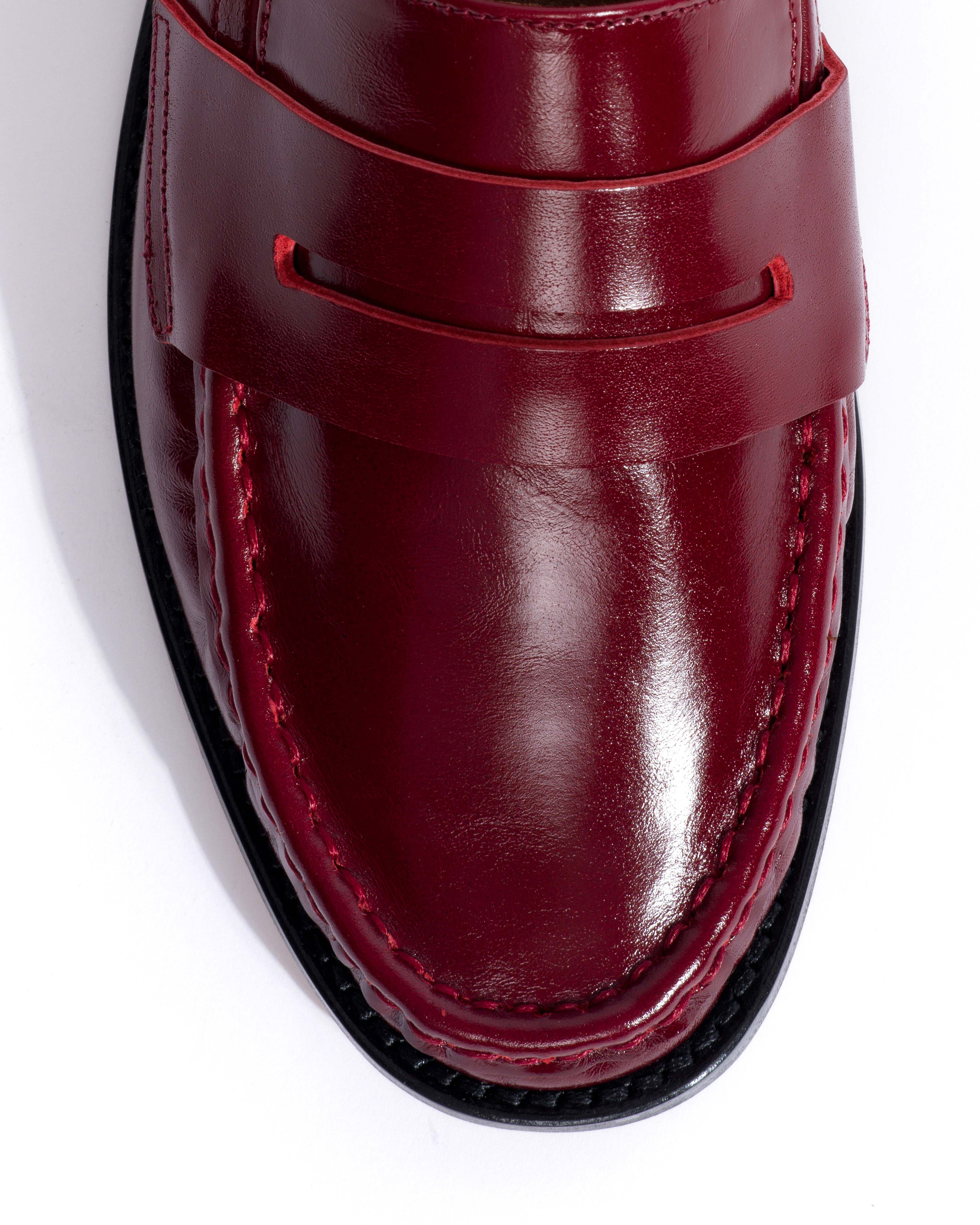 Jesha Crinkled soft calf Pomegranate