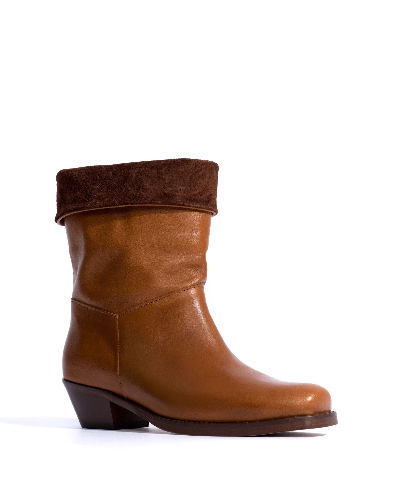 Patricia Vegetal soft calf & suede leather Cinnamon & chocolate - Anonymous Copenhagen Ankle boots