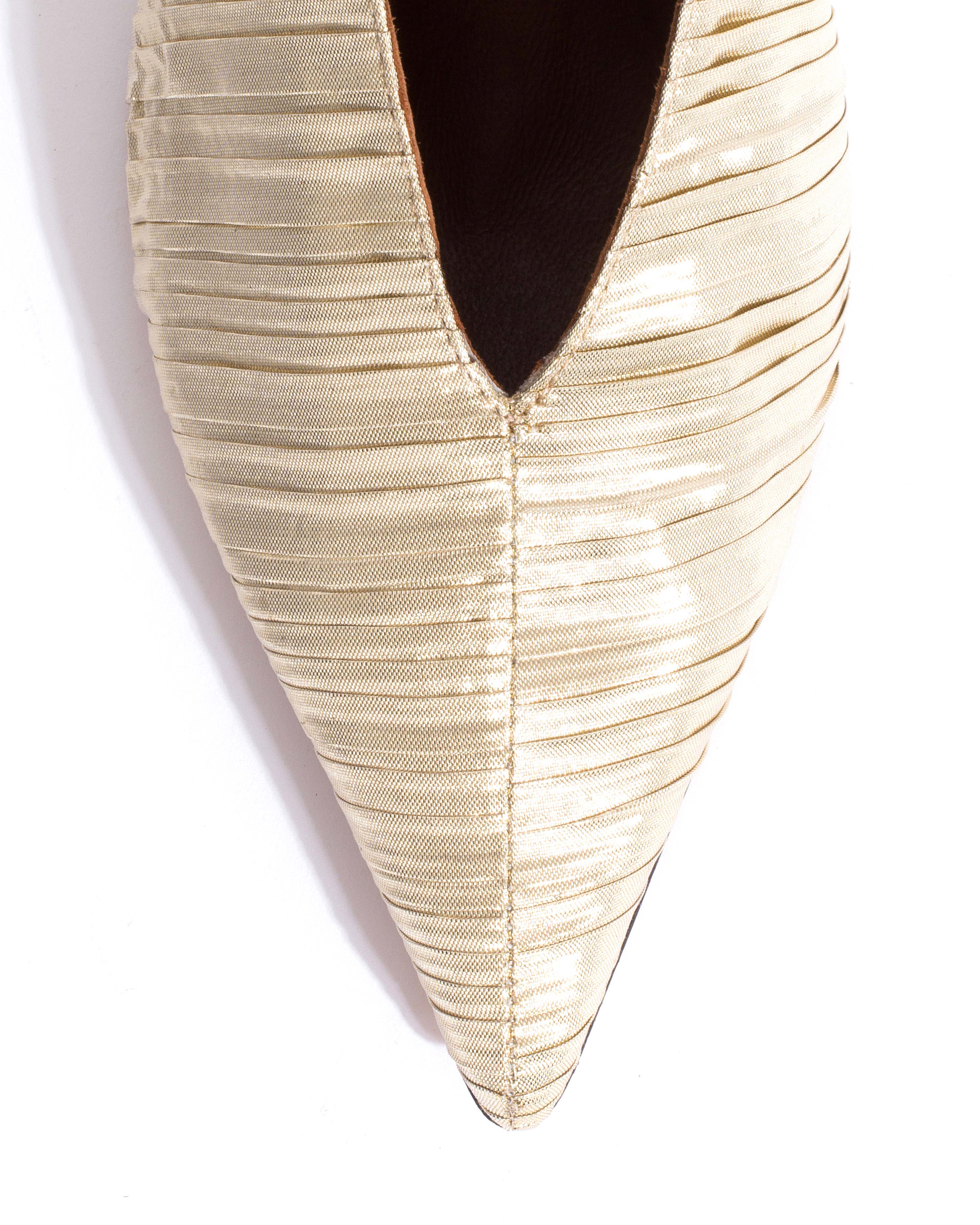 Phia 55 pin Pleated satin Champagne