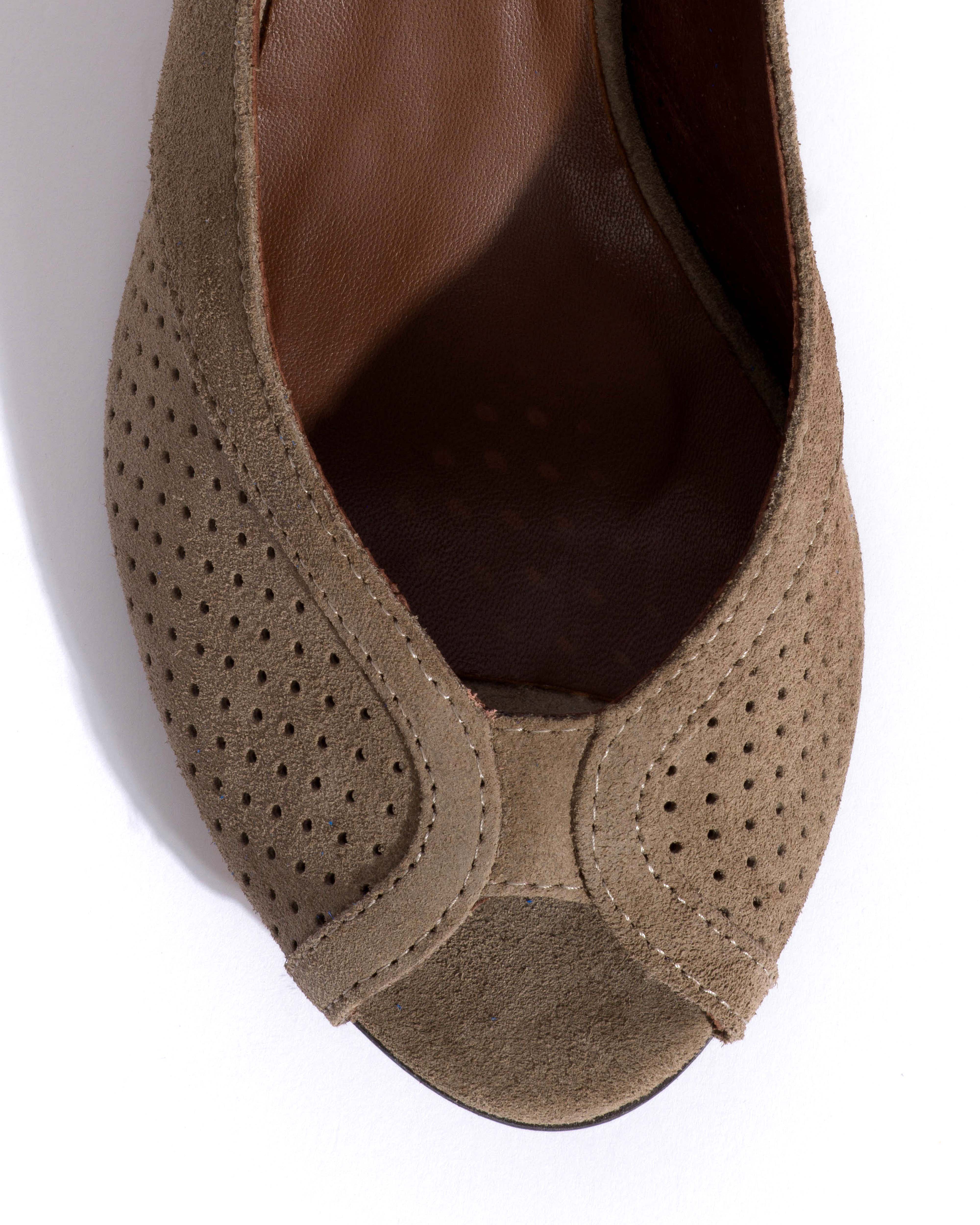 Tiffany triangle Calf suede Mushroom