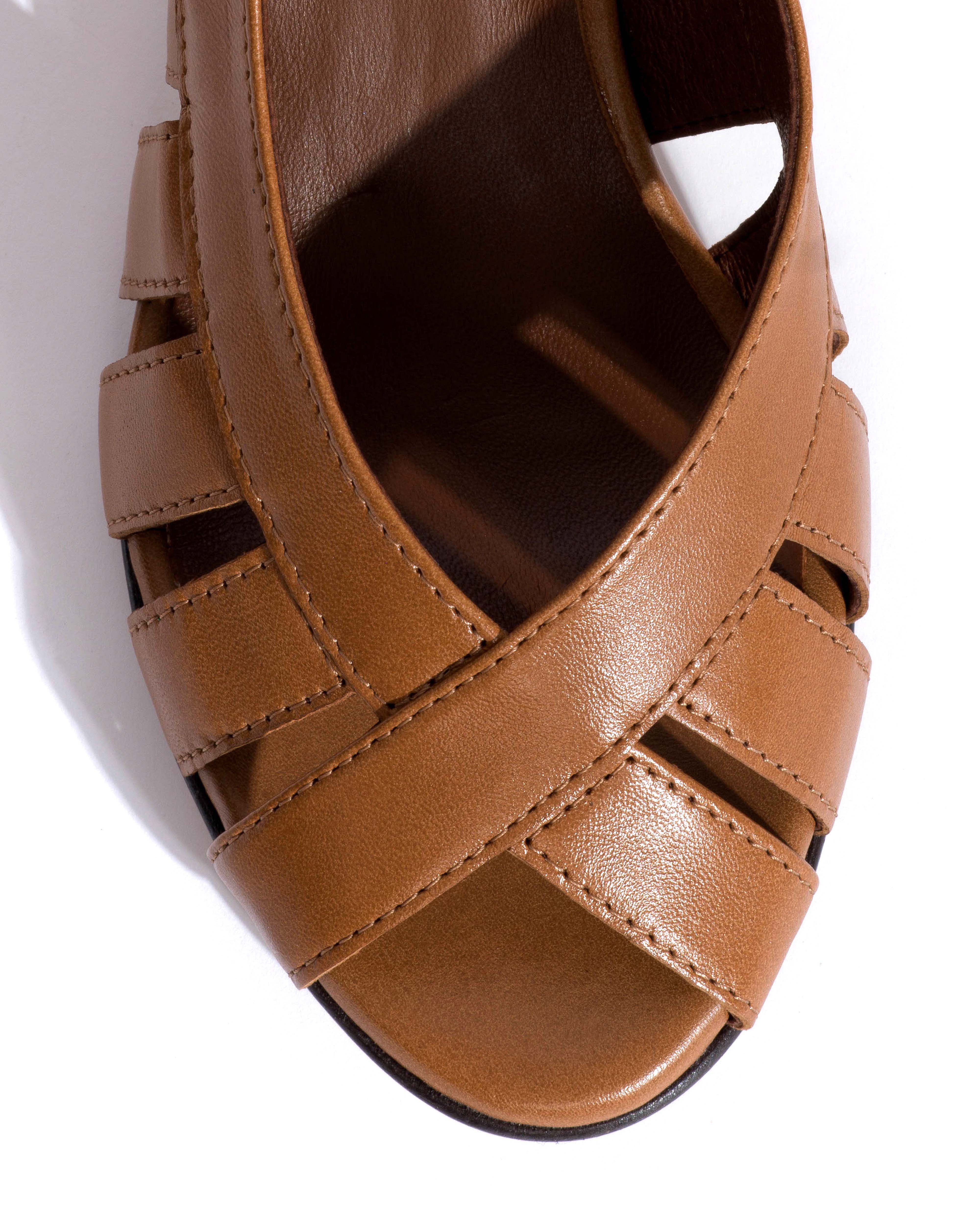 Sophie 50 stiletto Shiny lamb Caramel