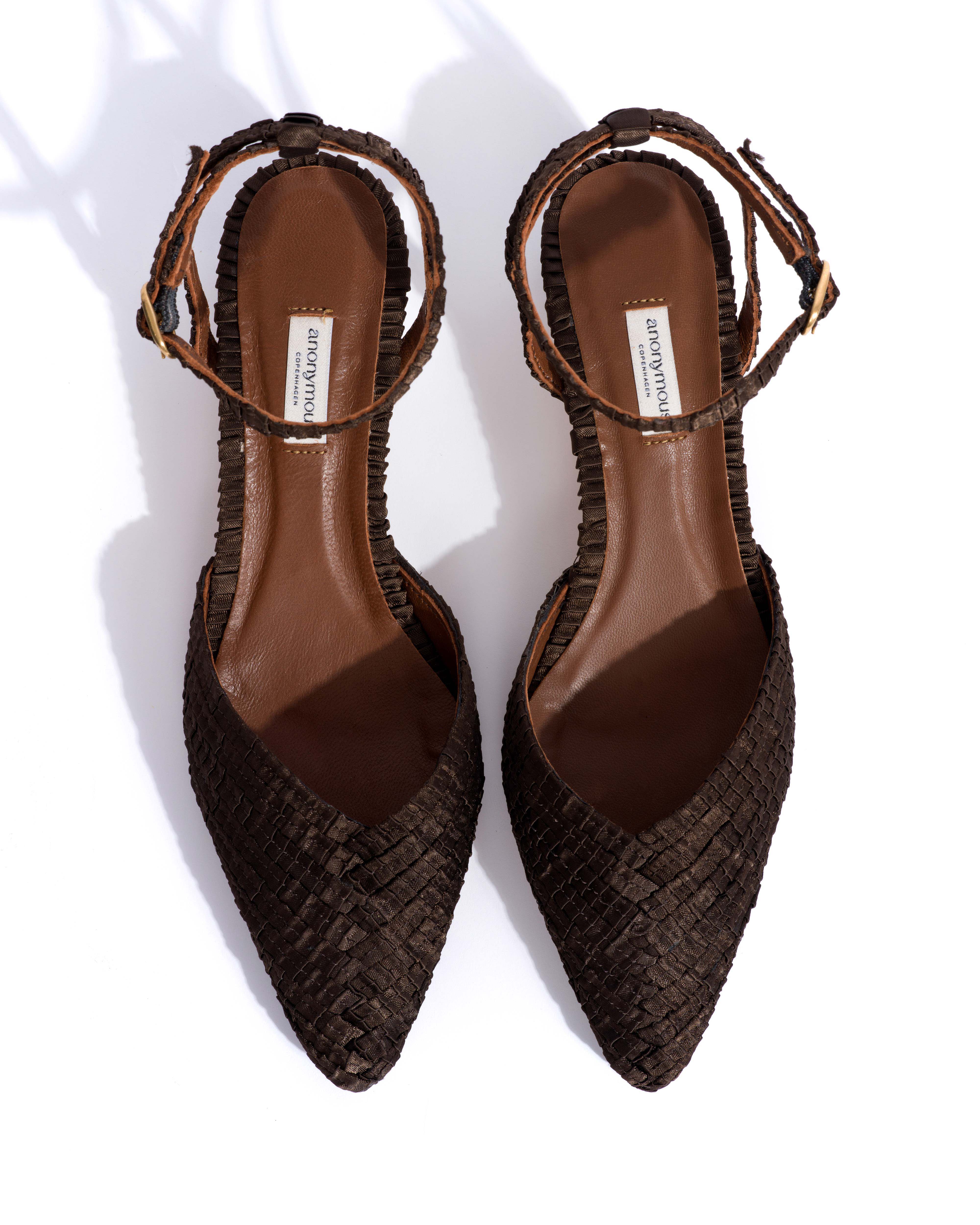 Givia 40 Pleated satin Espresso brown