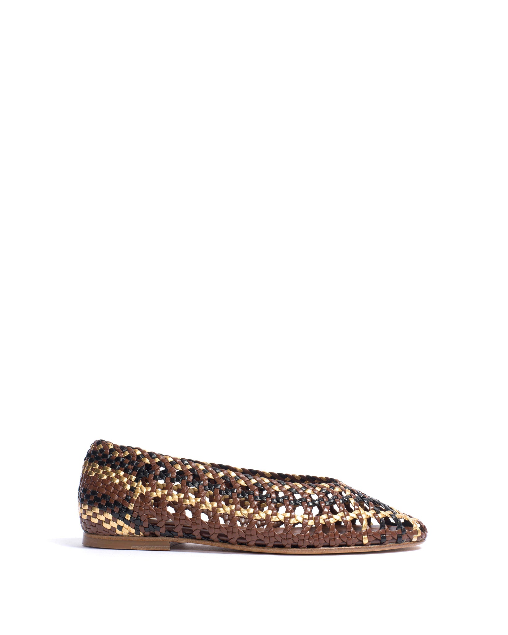 Sessi 10 Hand-braided leather Chocolate mix