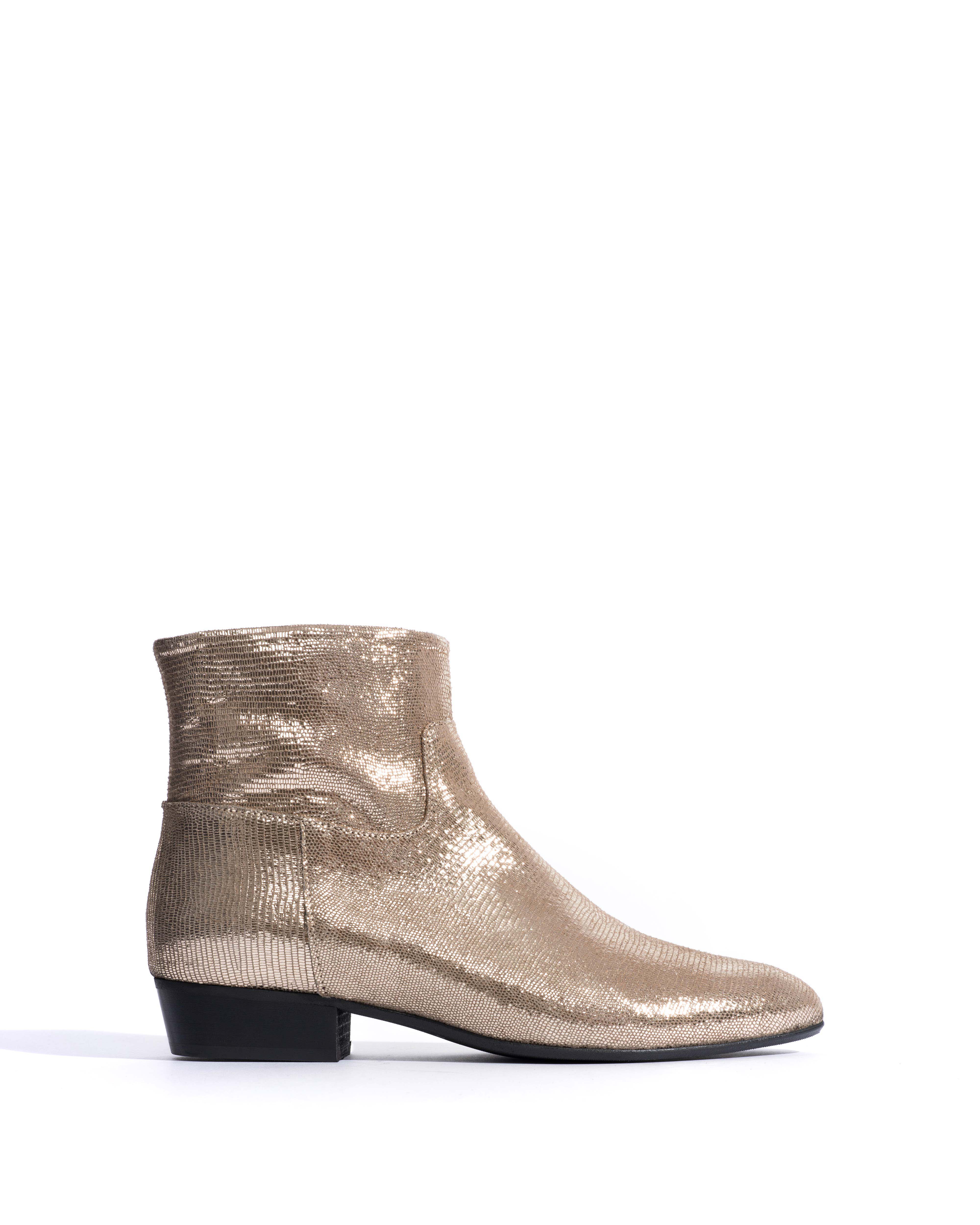 Morie 20 Lizard metallic goat Vintage champagne