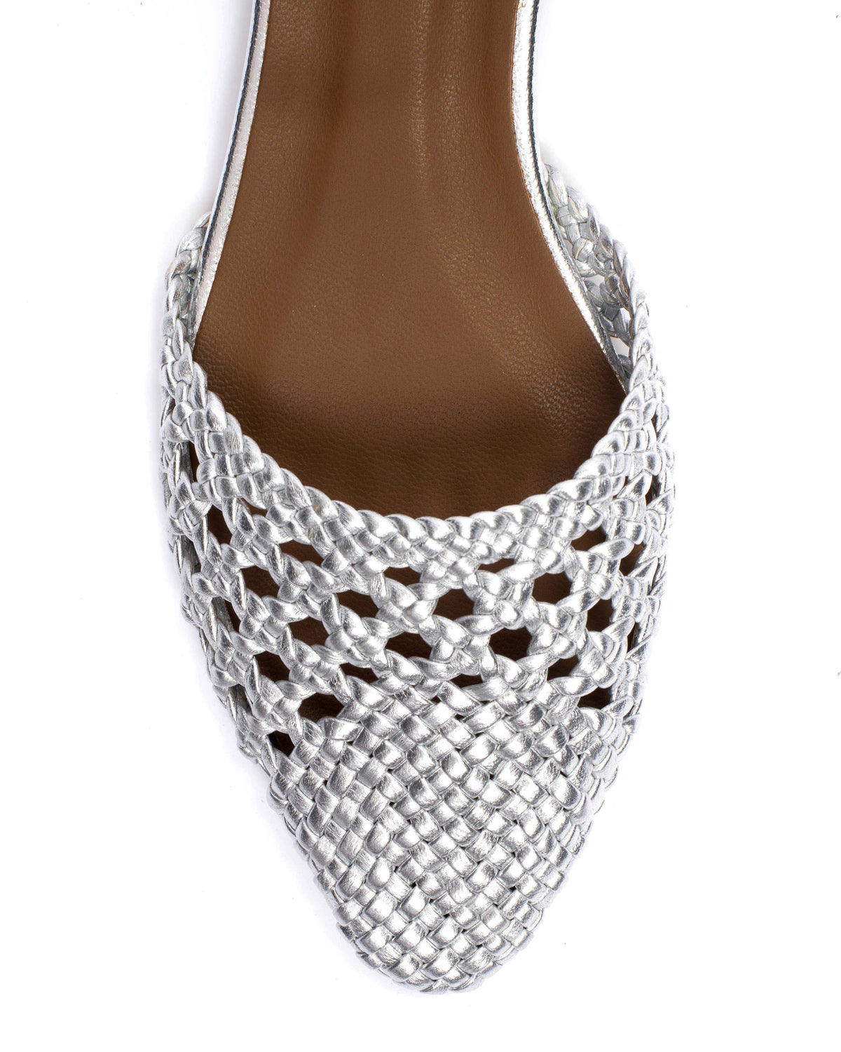 Senara 10 hand-braided Hand-braided leather Silver
