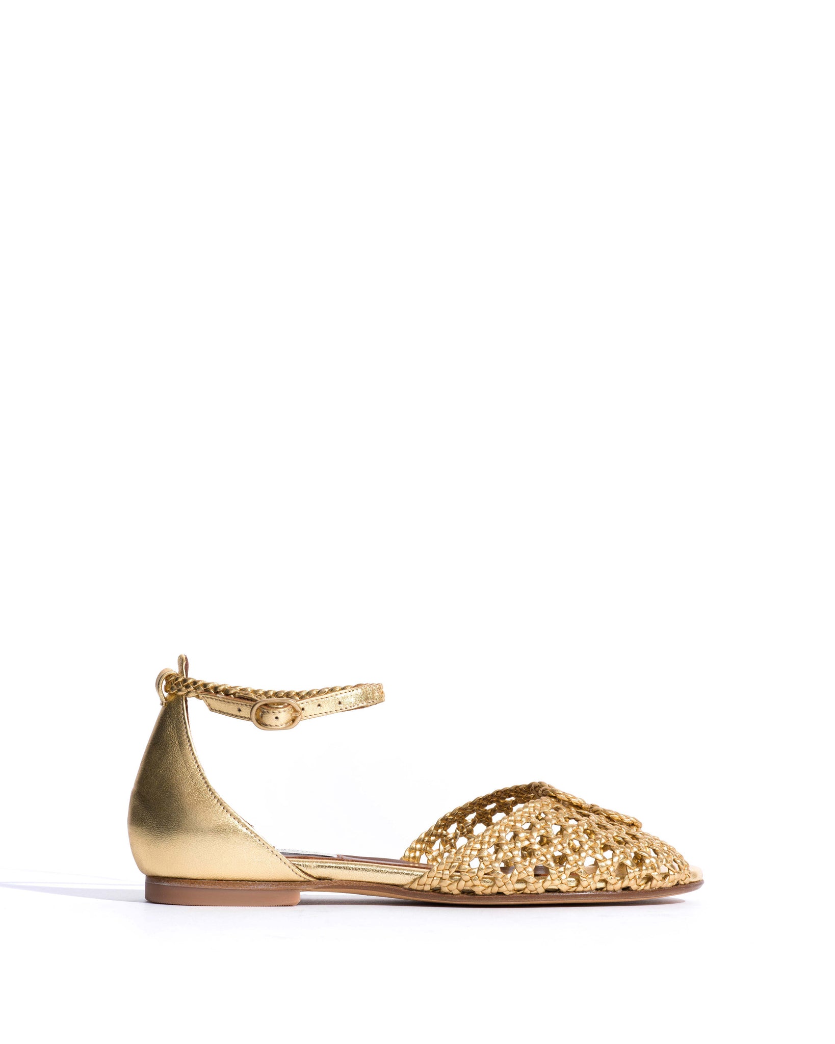 Lucy 10 Hand-braided leather Gold