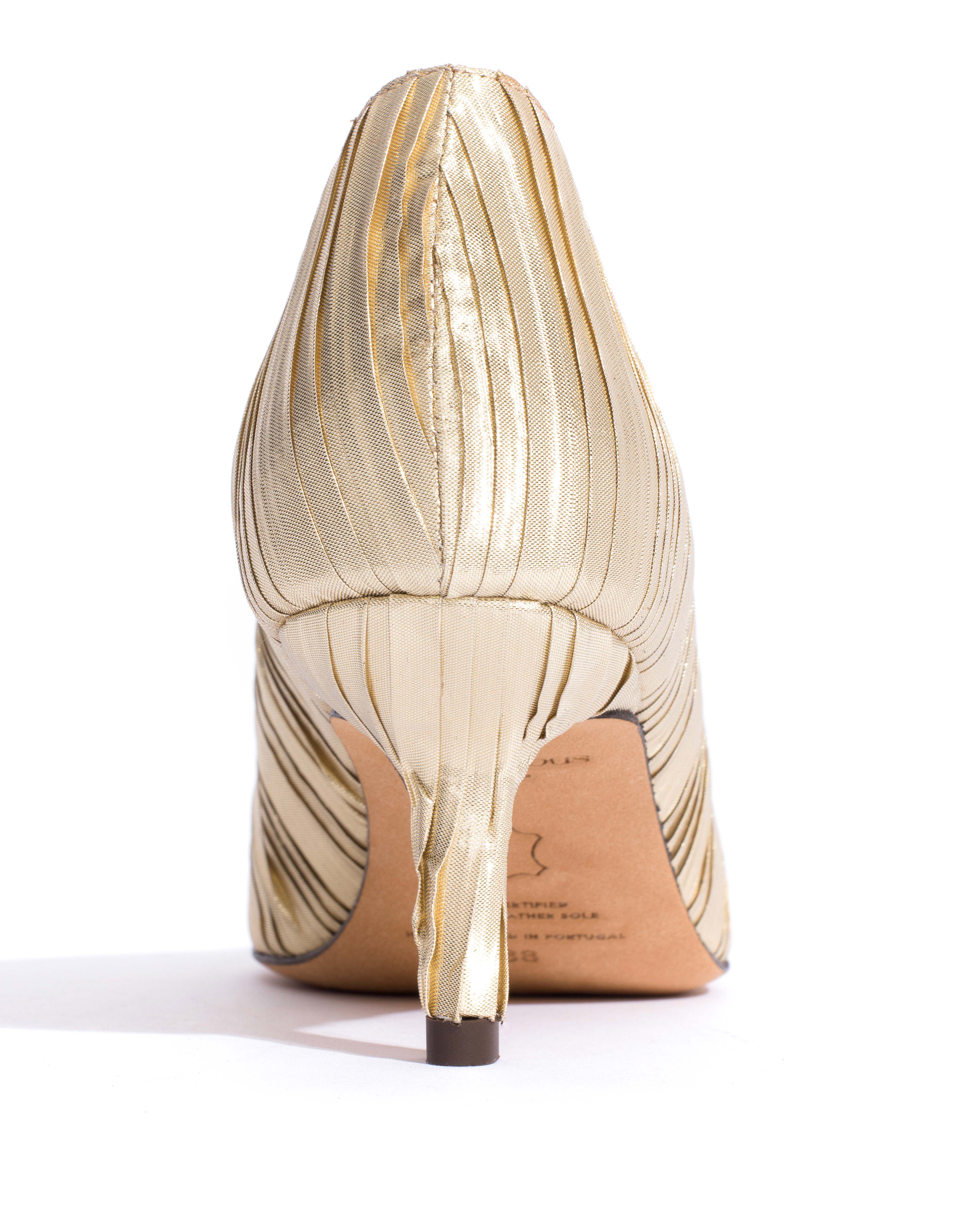 Phia 55 pin Pleated satin Champagne