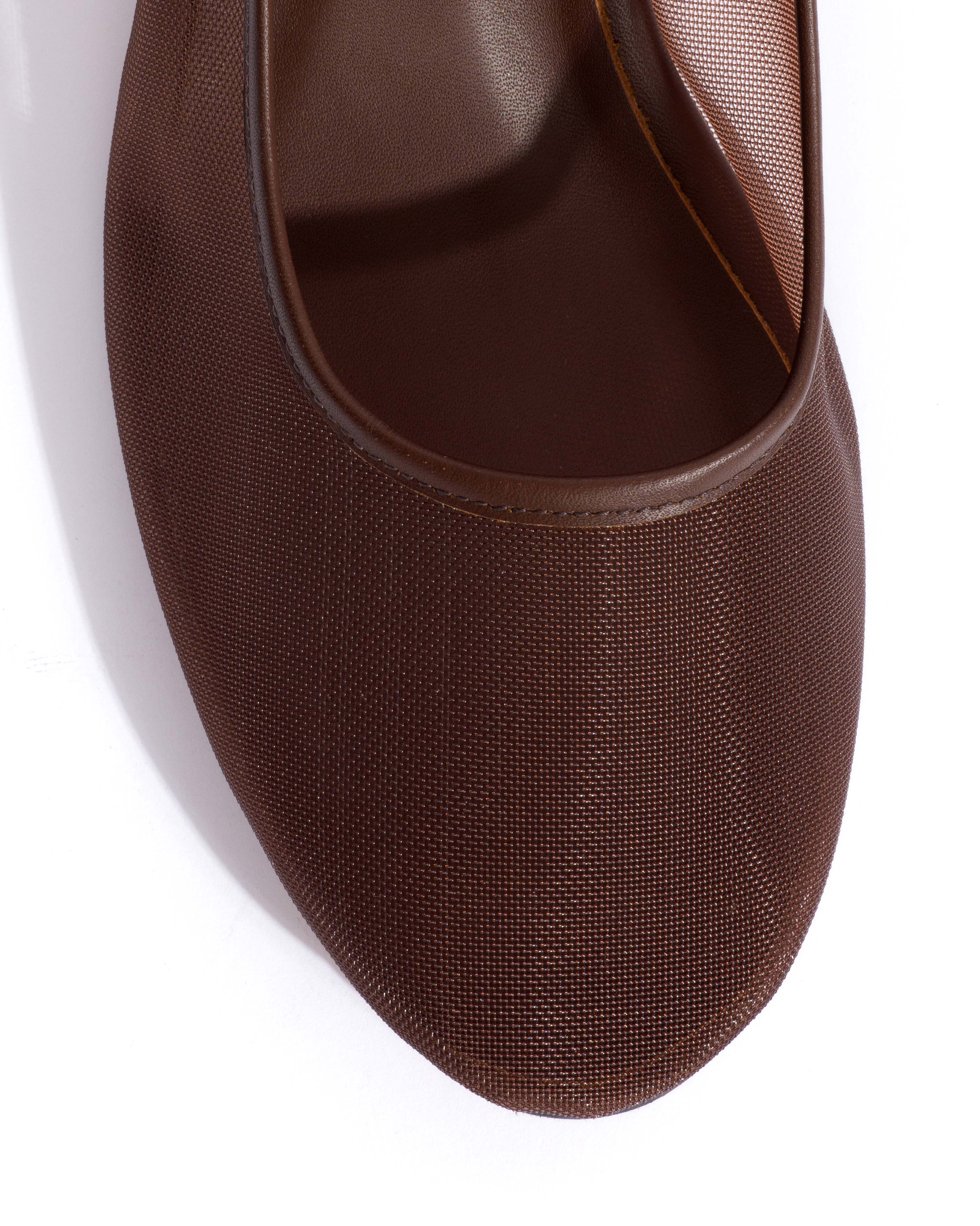 Sacha 40 mesh Shiny lamb & mesh Chocolate