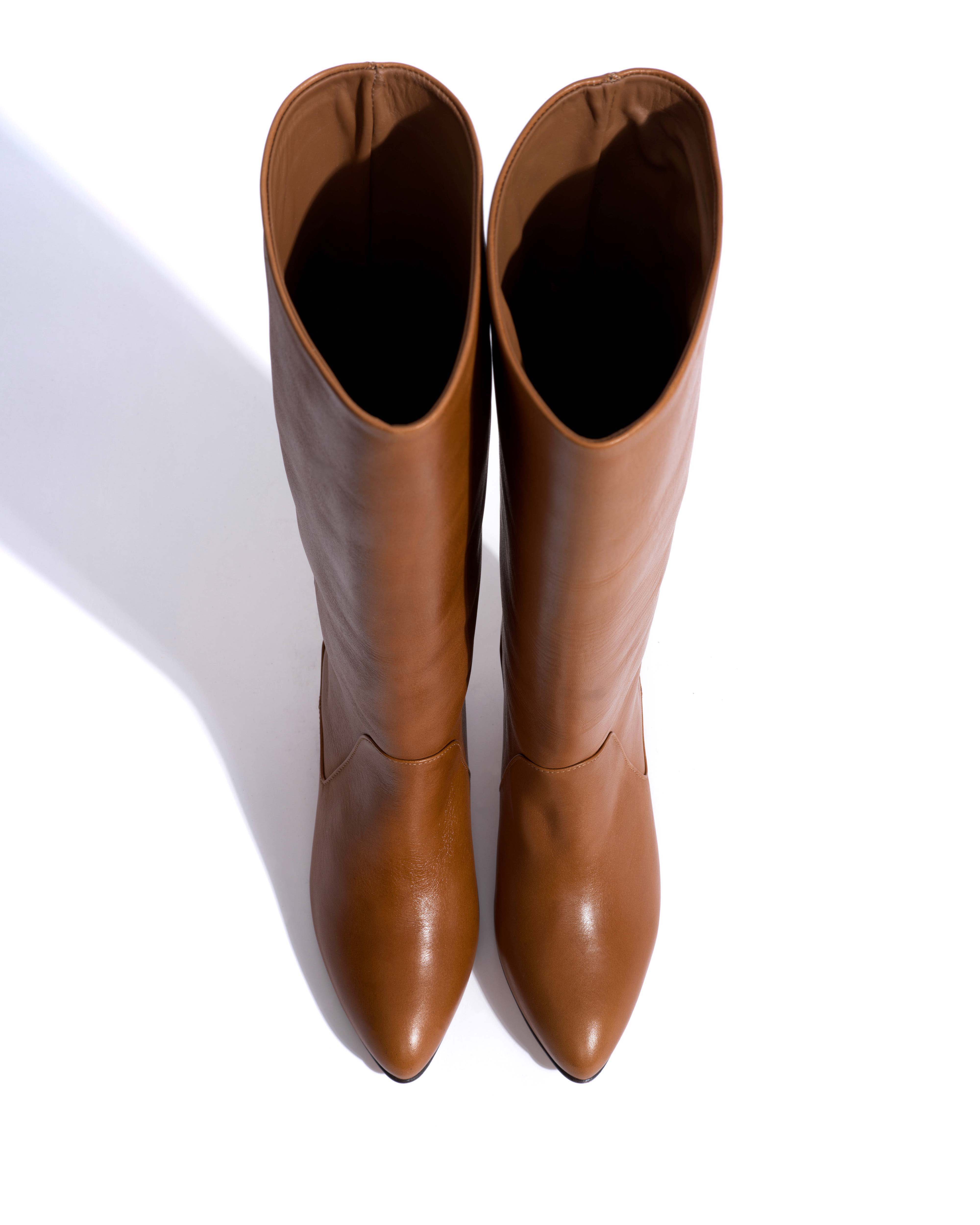 Valle 50 stiletto Vegetal soft calf Cinnamon