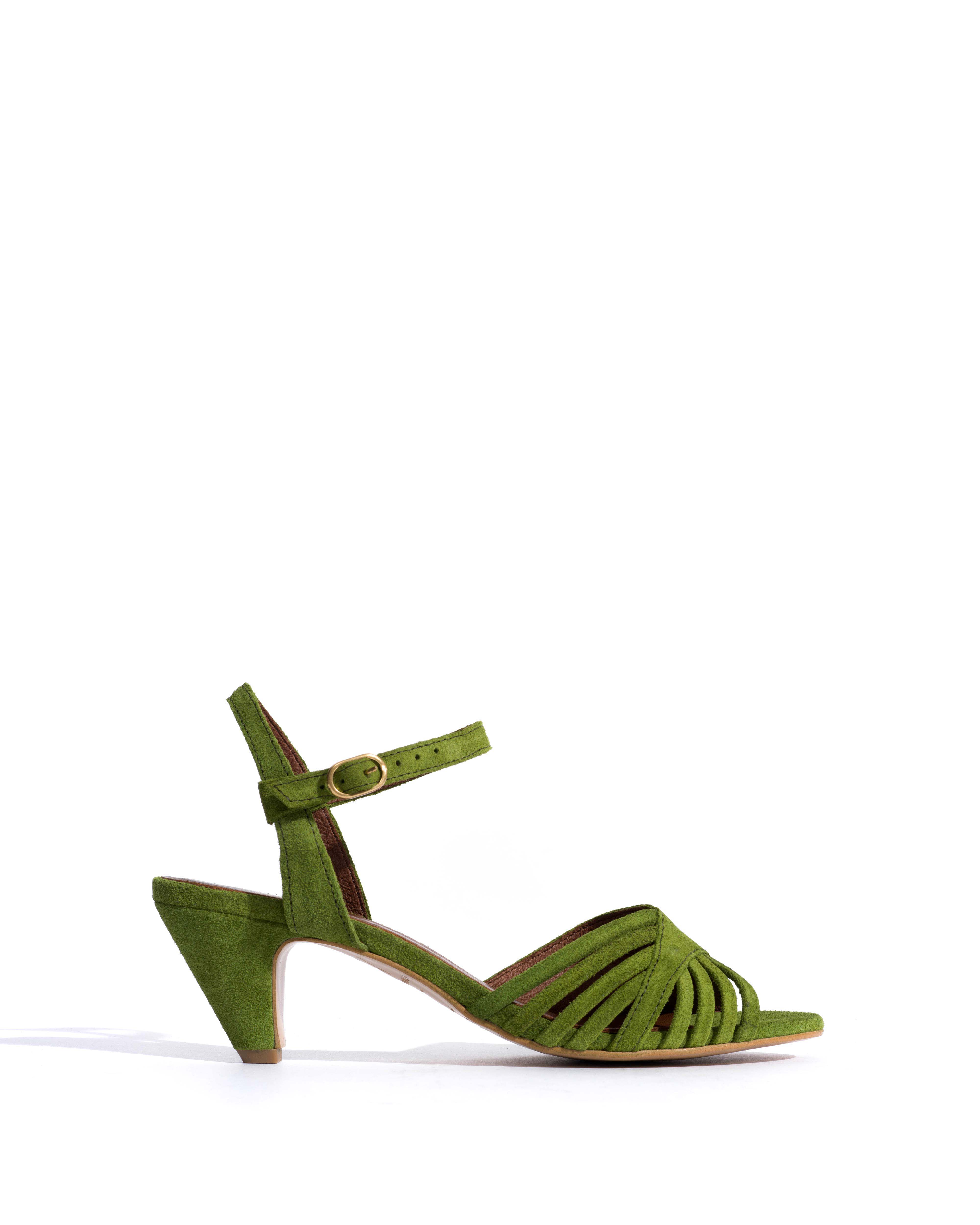 Hermine Calf suede Grass green