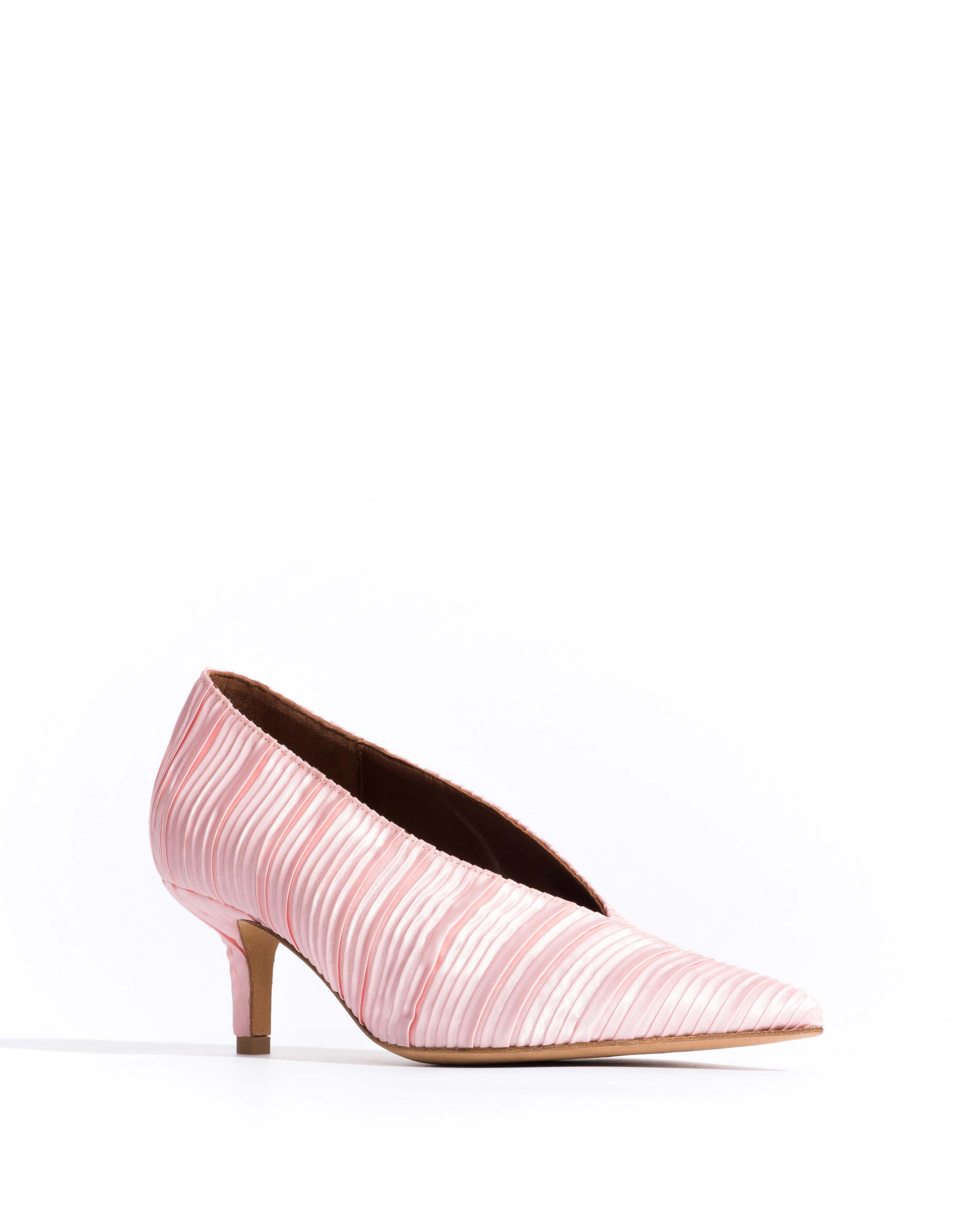 Phia 55 pin Pleated satin Dreamy pink