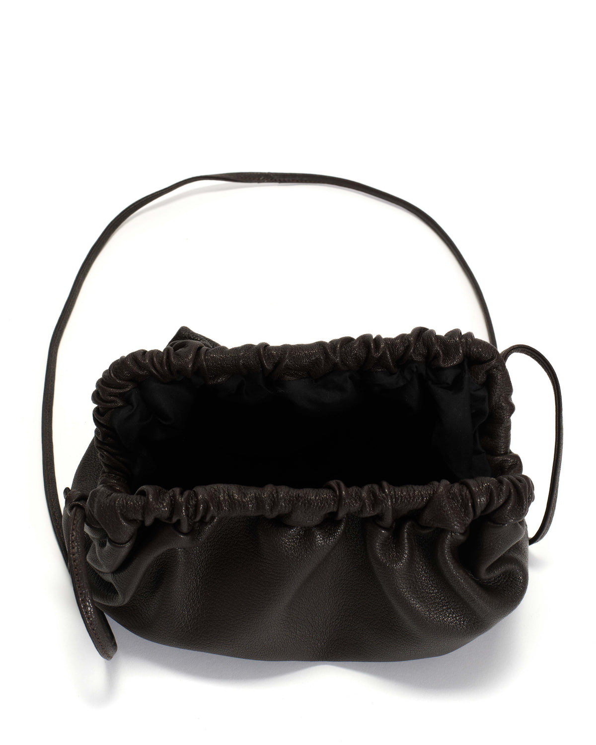 Hally classic cloud bag Grained chevre goat Coffee brown