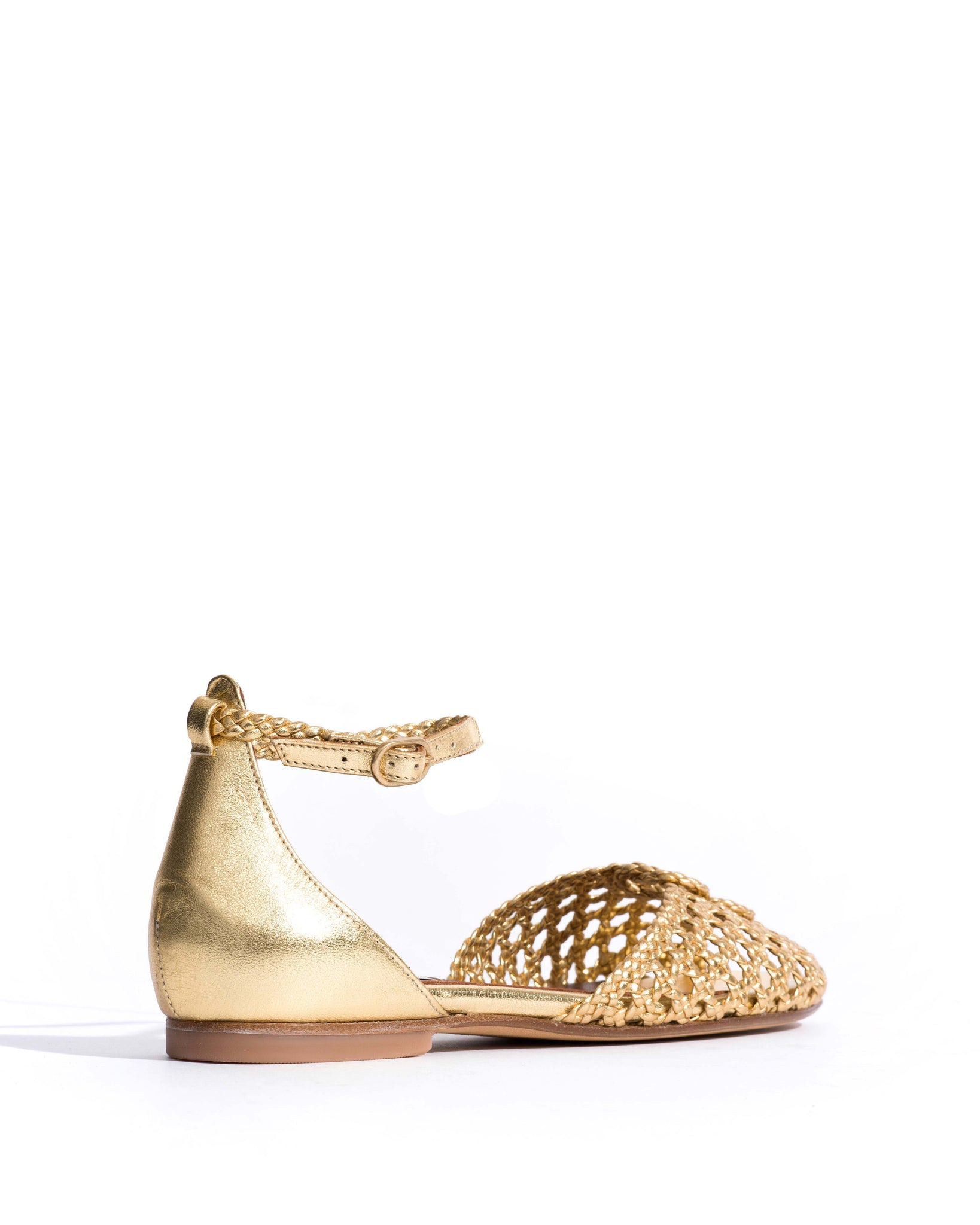 Lucy 10 Hand-braided leather Gold
