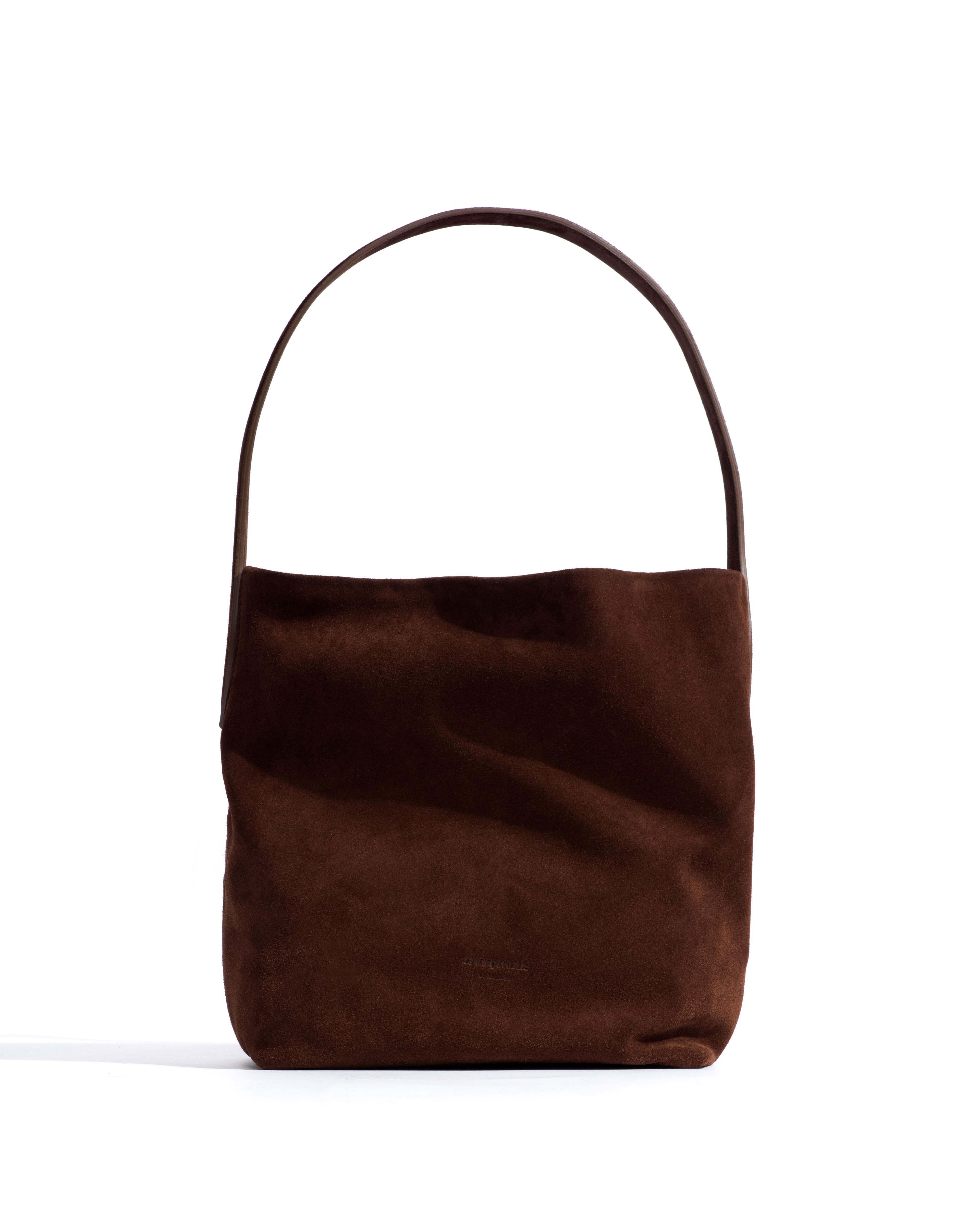 Versa slouchy petite bag Calf suede Chocolate