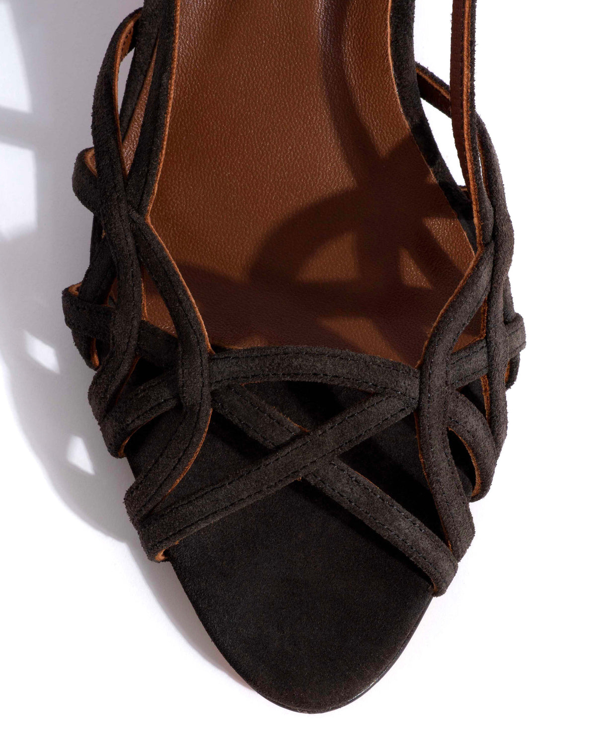 Scarlett 50 kitten Calf suede Espresso brown
