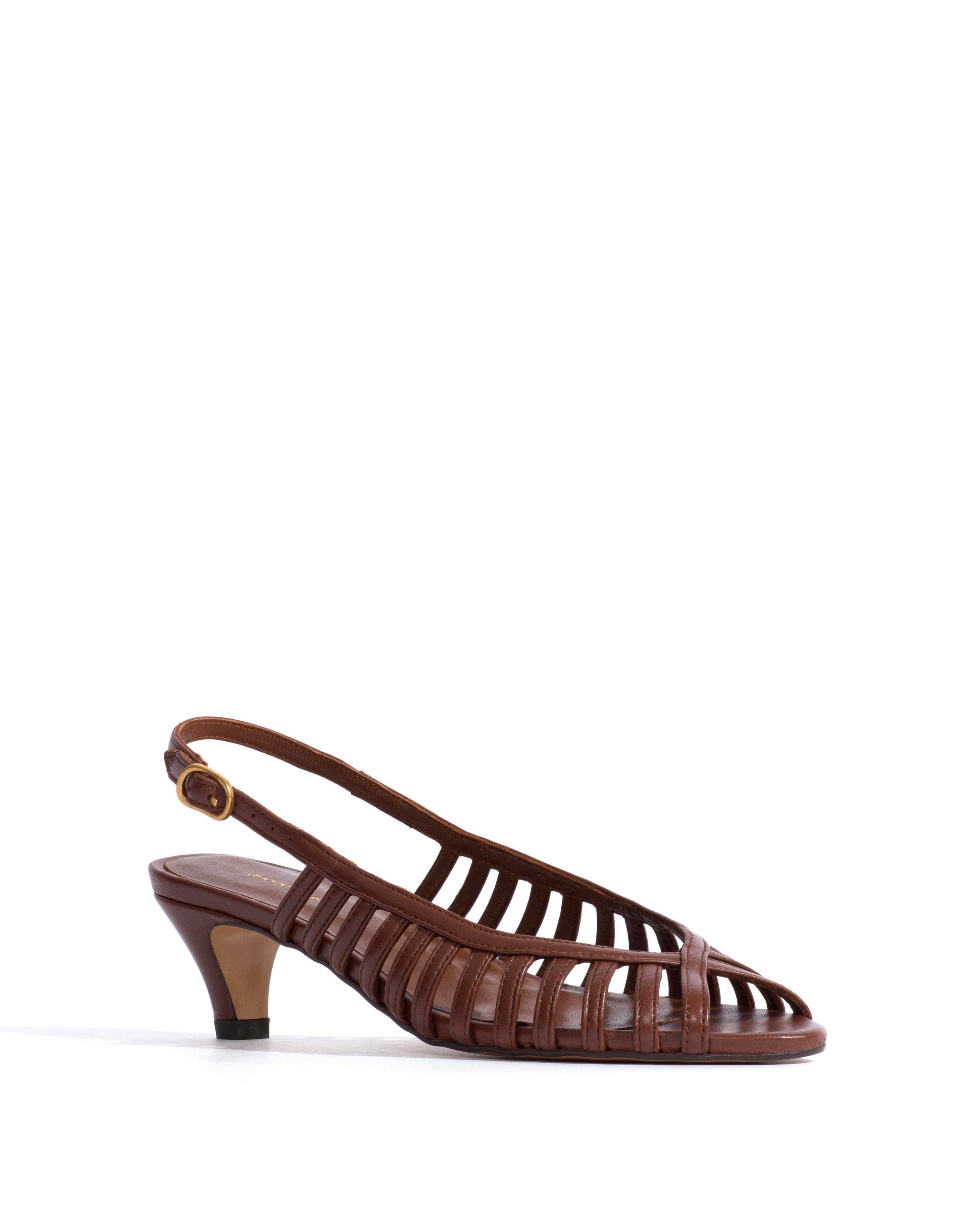 Carminho 40 stiletto Shiny lamb Chocolate