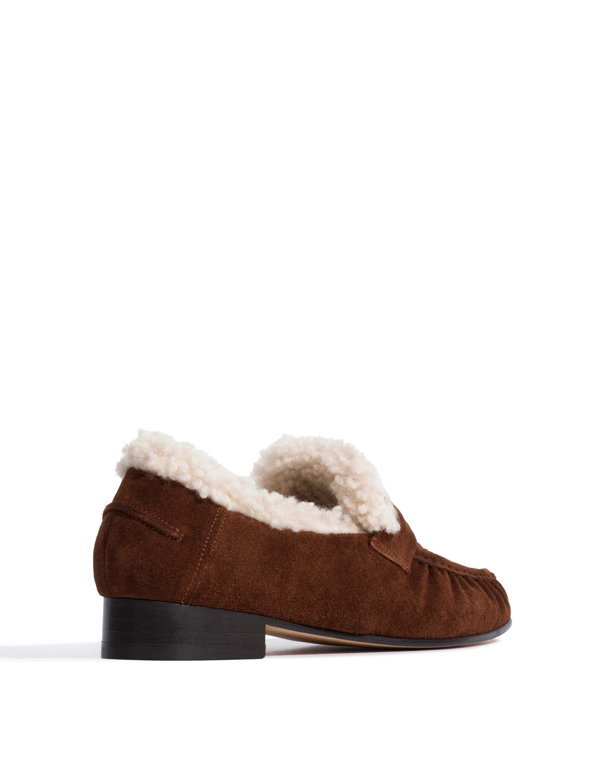 Nigel lamb shearling Calf suede & lamb shearling Chocolate & natural