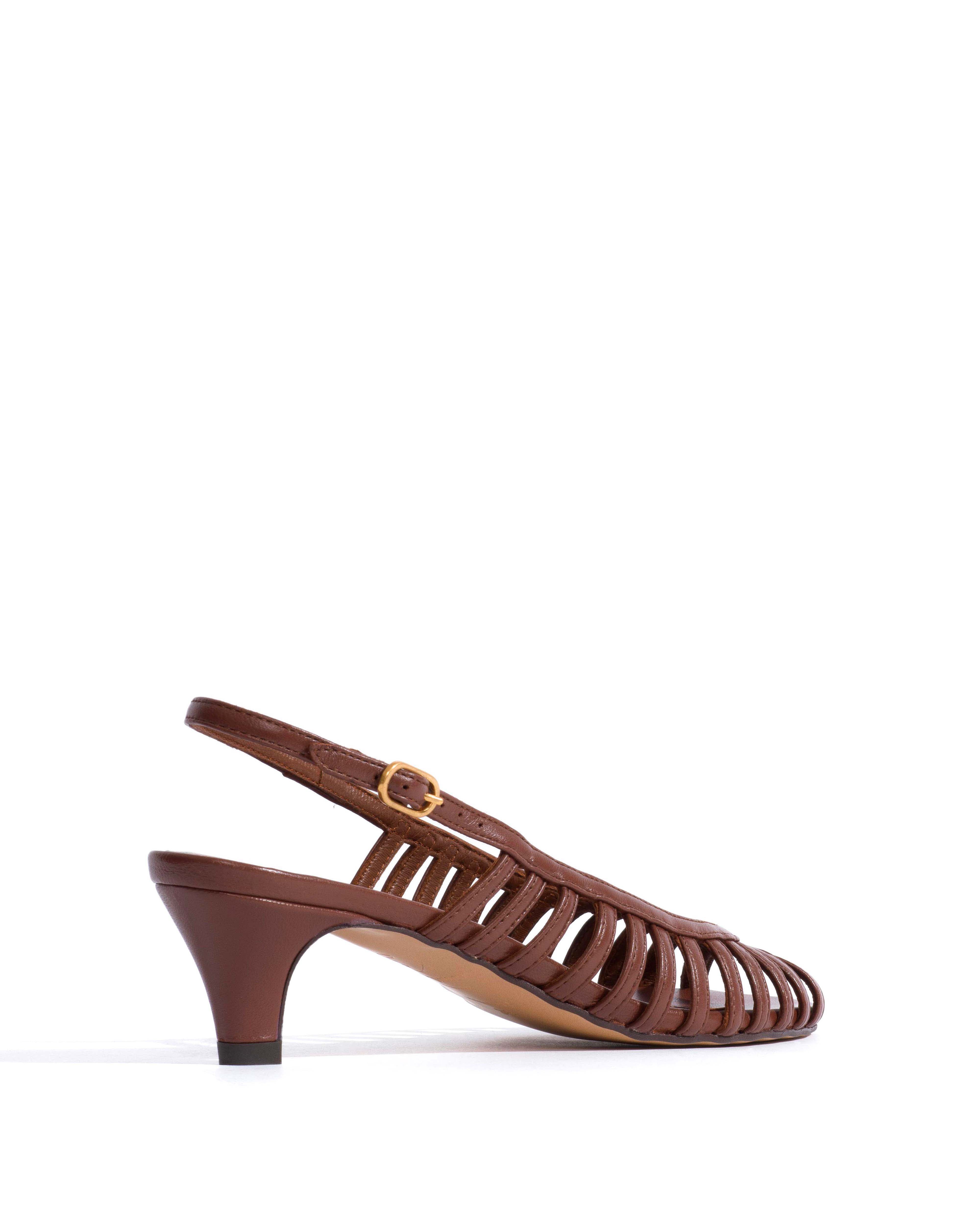 Carminho 40 stiletto Shiny lamb Chocolate