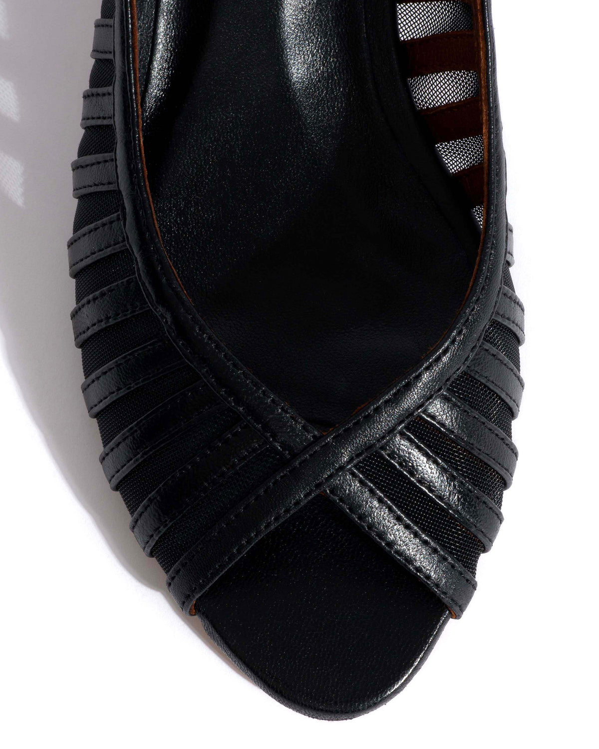 Carminho 40 mesh Shiny lamb & mesh Black